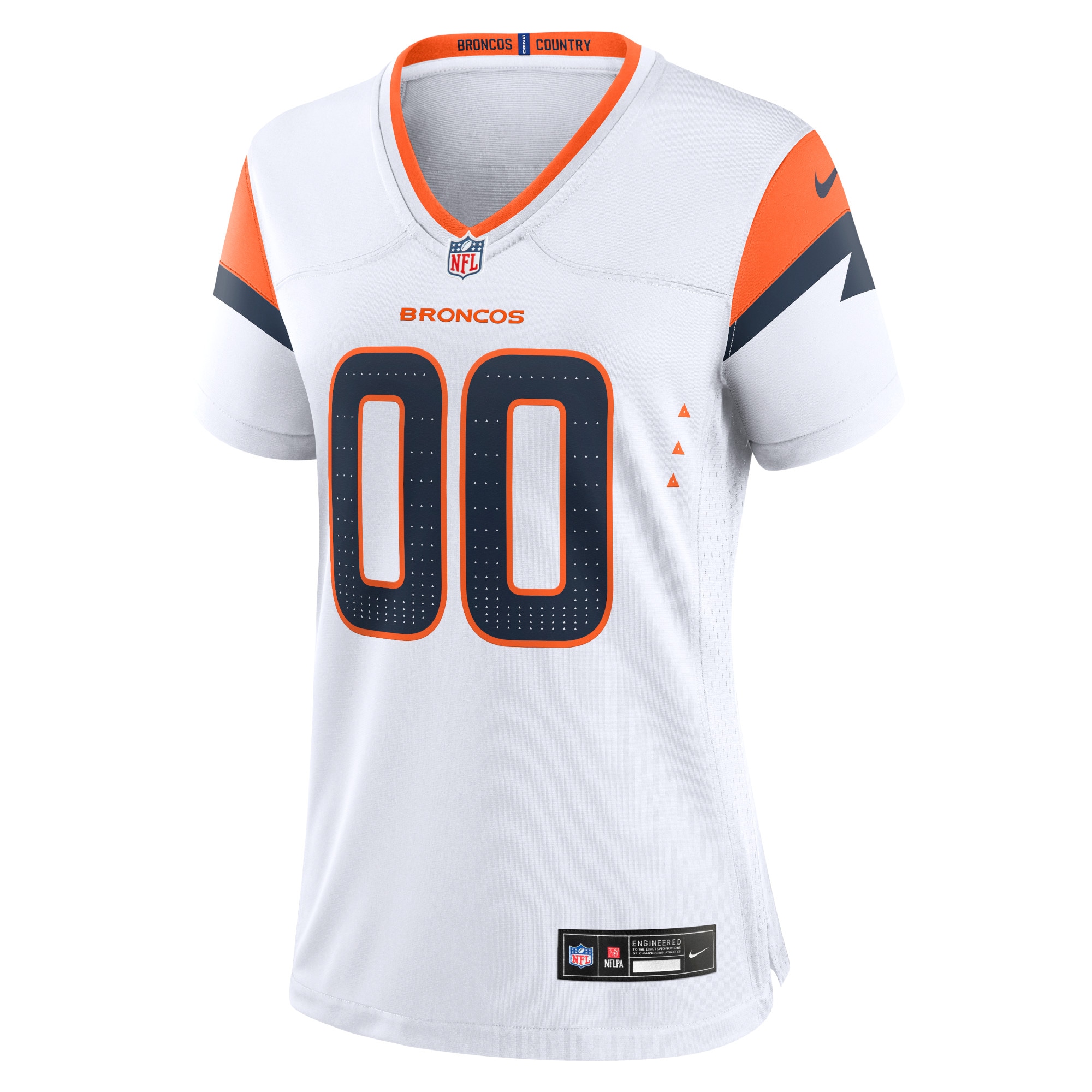 Denver Broncos White Mile High Collection Custom Game NFL Jersey Women's