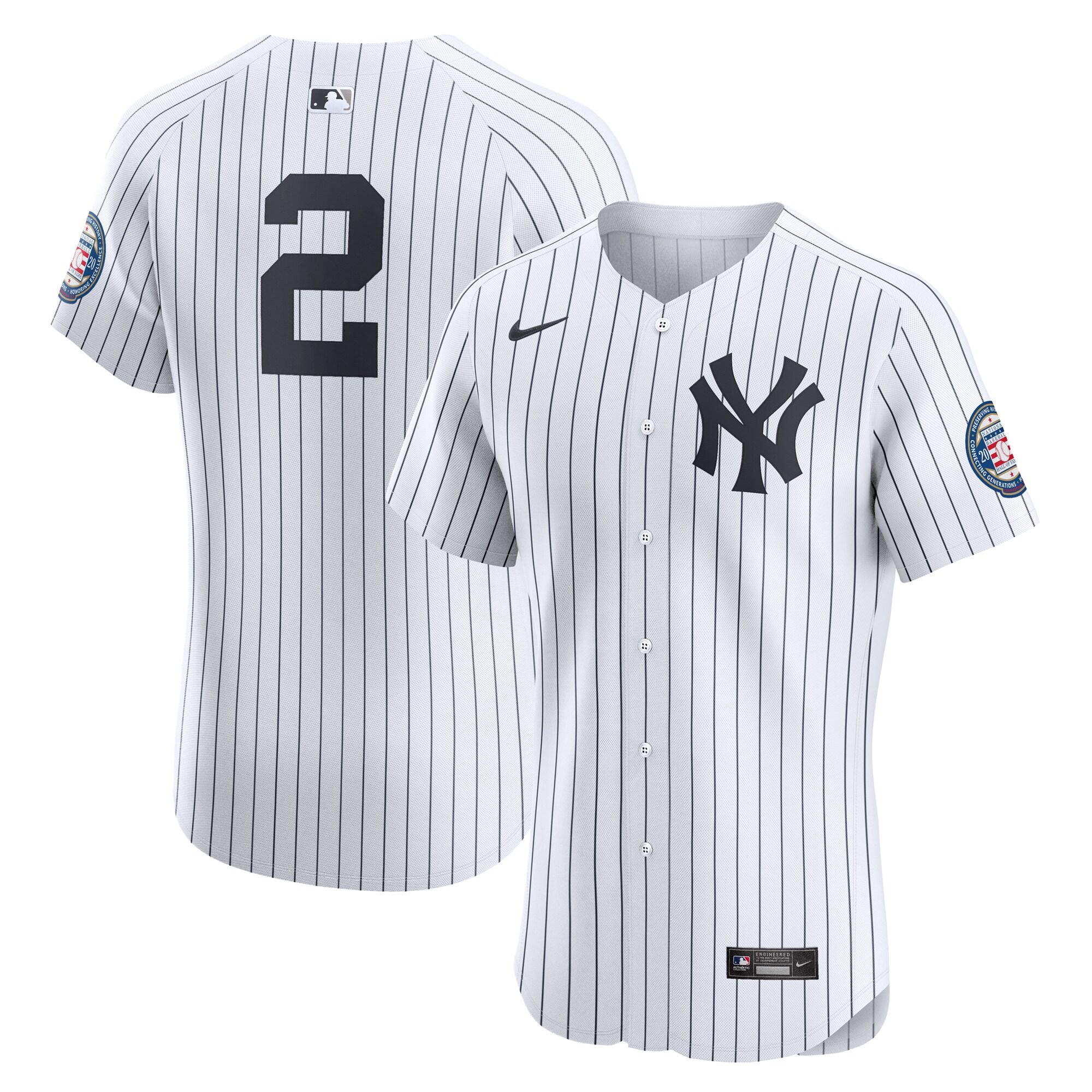 New York Yankees Derek Jeter White Home Elite MLB Jersey Men's