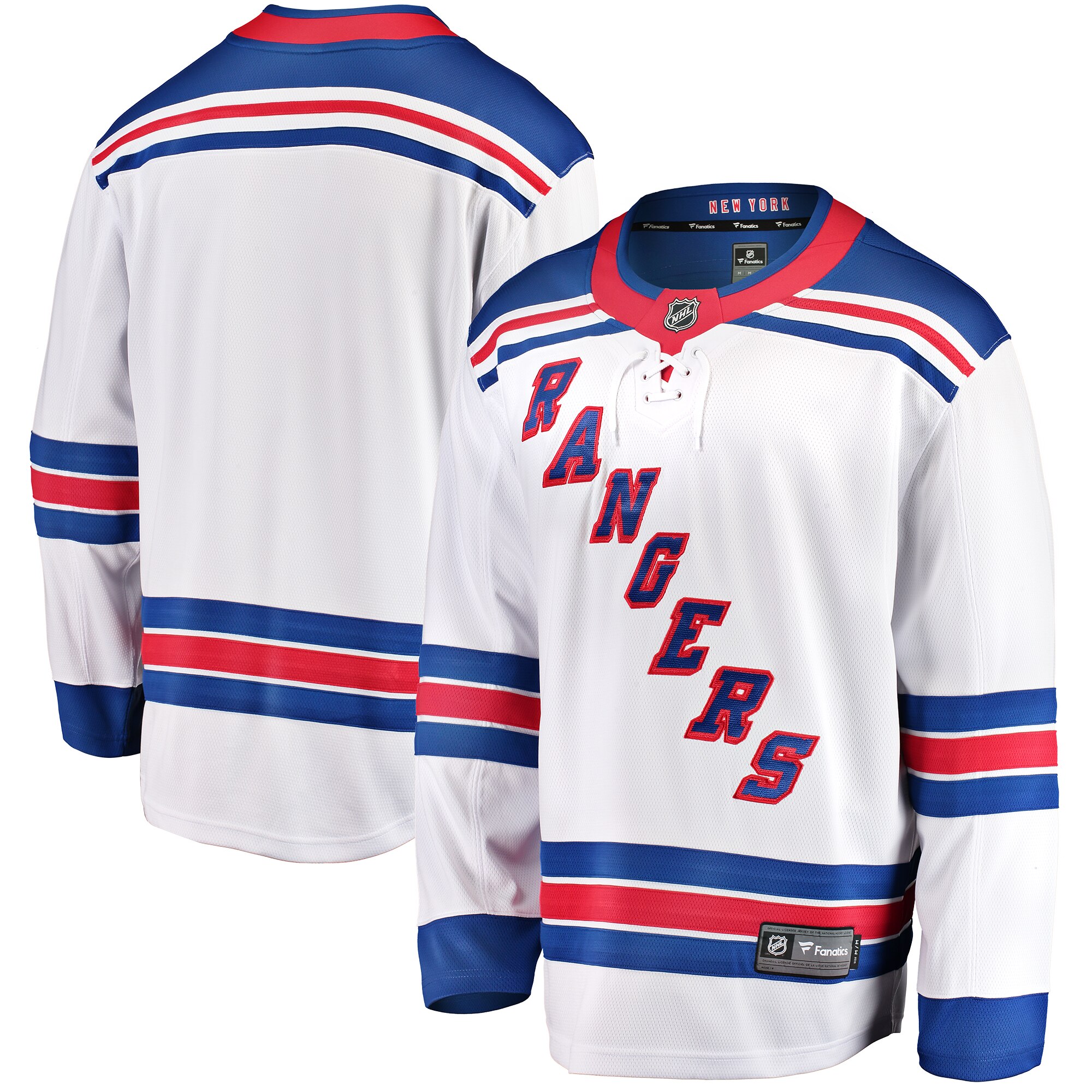 New York Rangers White Breakaway Away NHL Jersey Men's