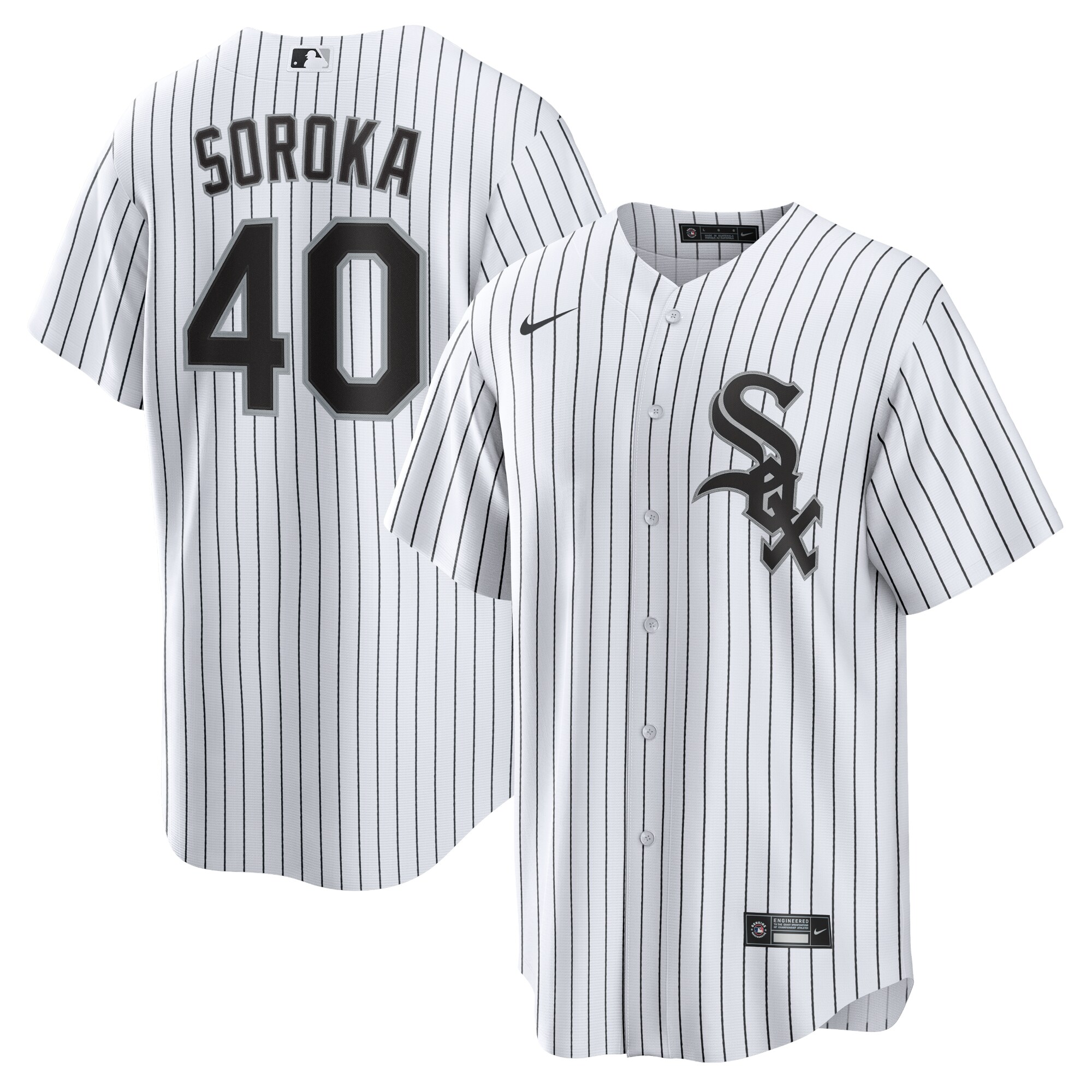 Chicago White Sox Michael Soroka White Home MLB Jersey Men's