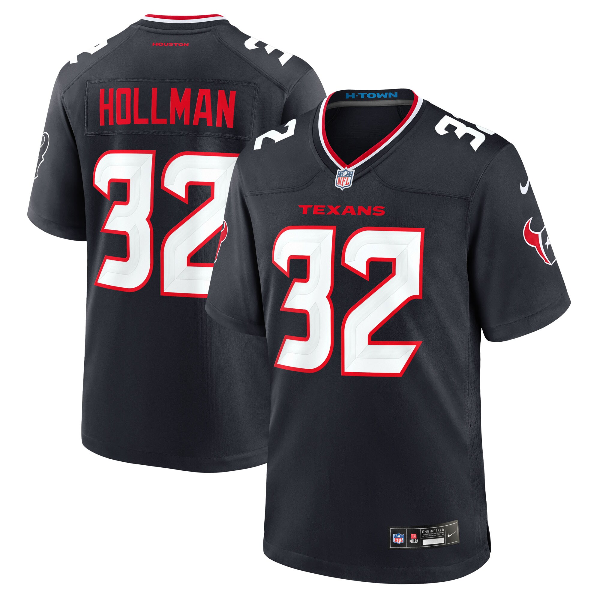 Houston Texans Ka'Dar Hollman Navy Team Game NFL Jersey Men's