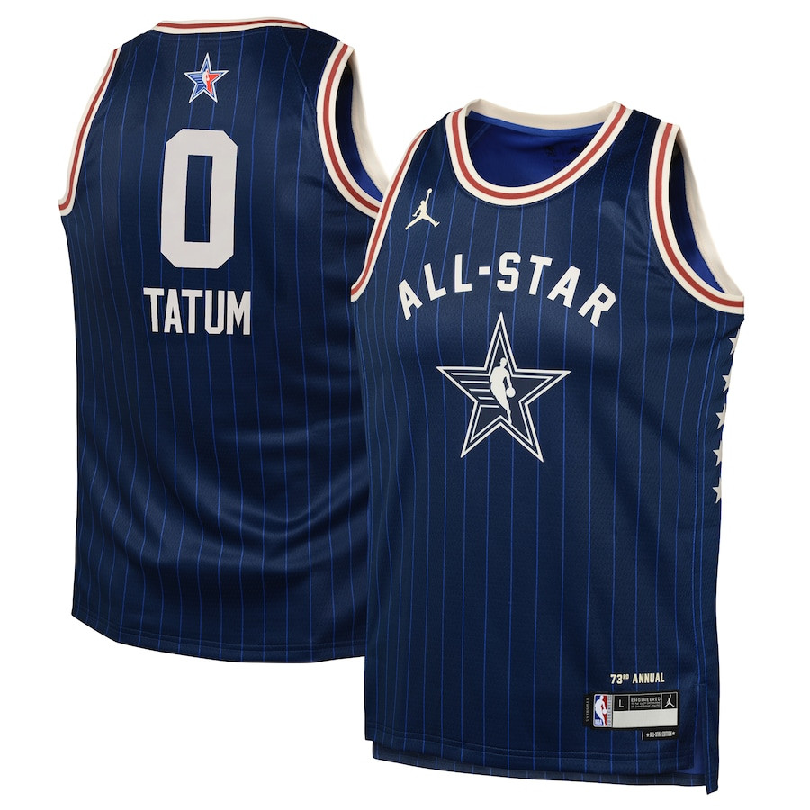 Jayson Tatum 0 2024 All Star Game Swingma Navy NBA Jersey Youth