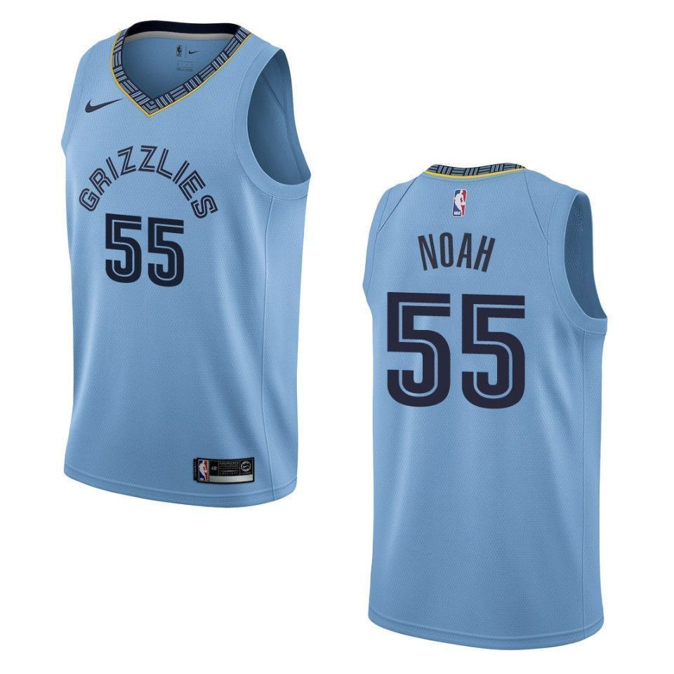 Memphis Grizzlies 55 Joakim Noah Statement Swingman Blue NBA Jersey Men's