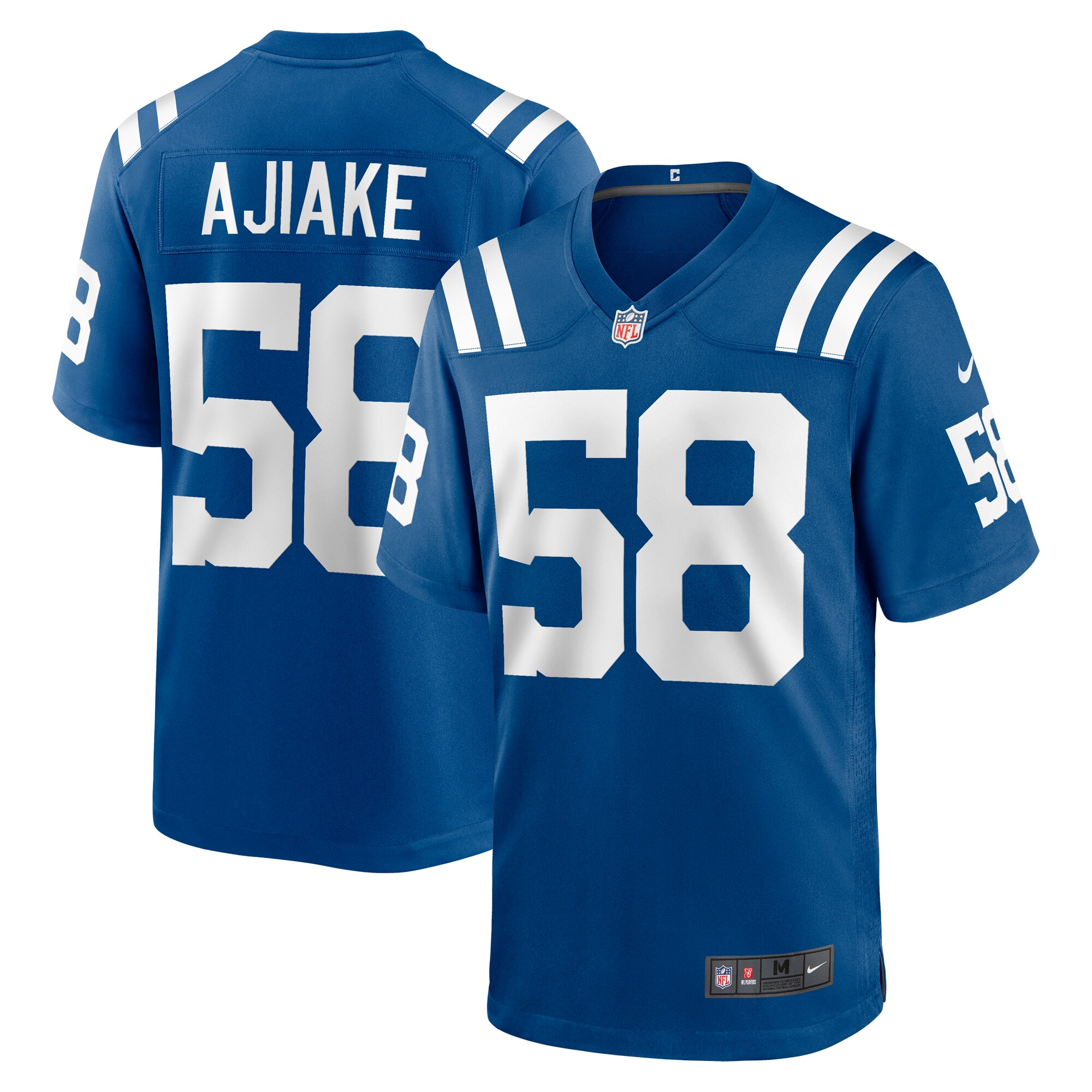 Indianapolis Colts Austin Ajiake Royal Game NFL Jersey Men's