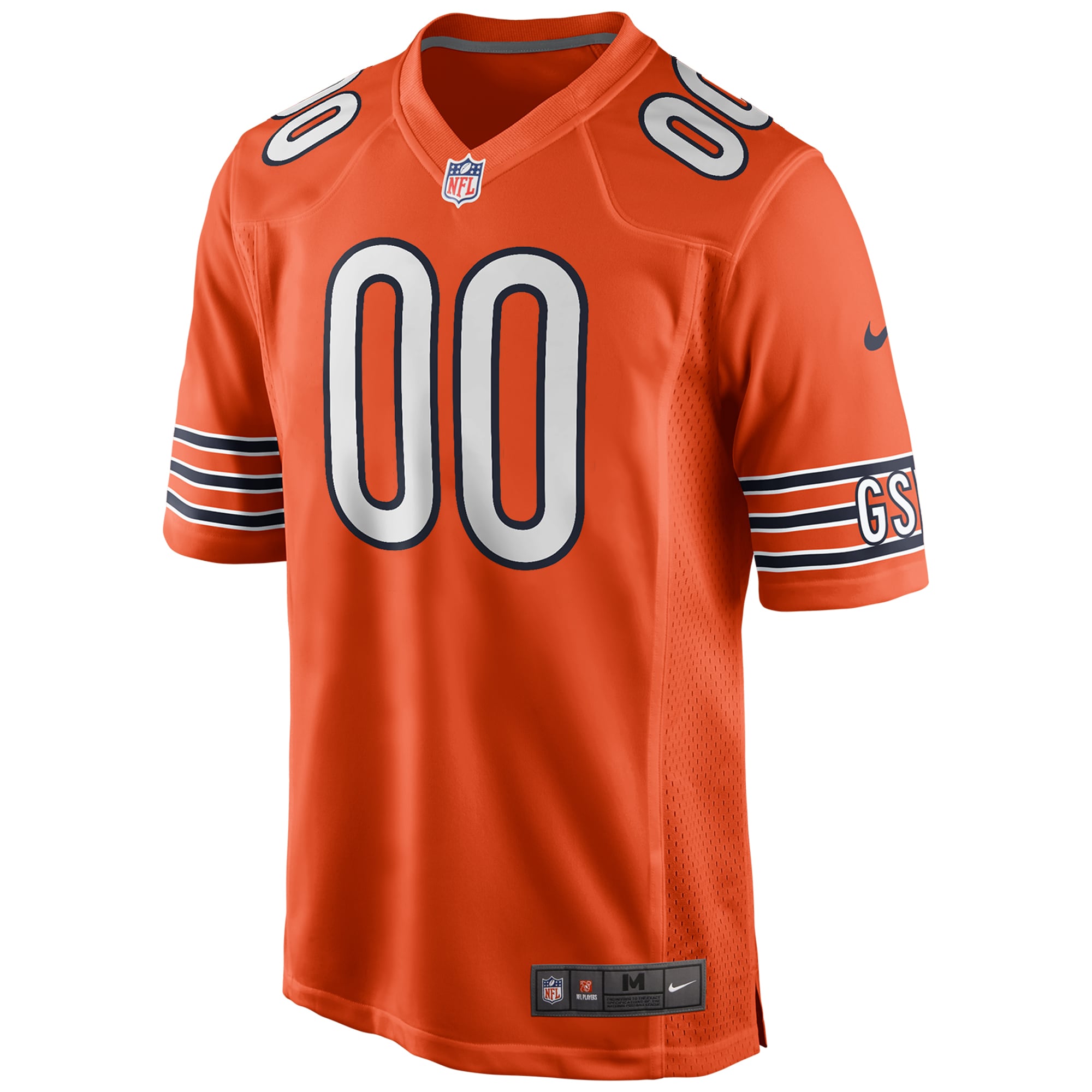 Chicago Bears Orange Alternate Custom Game NFL Jersey Men's