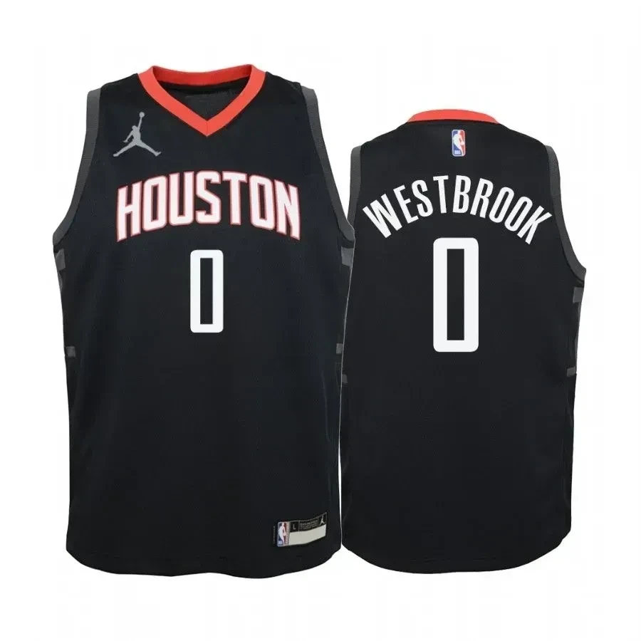 Russell Westbrook Houston Rockets Red Statet Jumpman NBA Jersey Youth