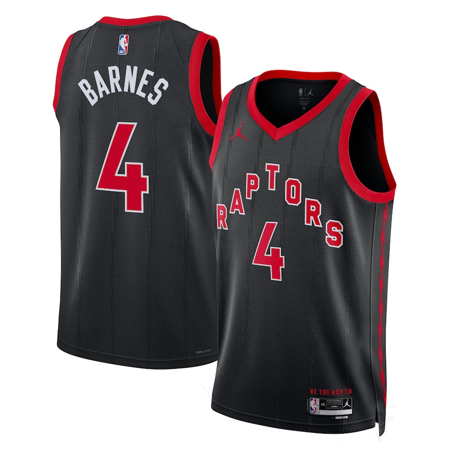 Scottie Barnes 4 Toronto Raptors Unisex Swingman Statement Edition Black NBA Jersey Unisex