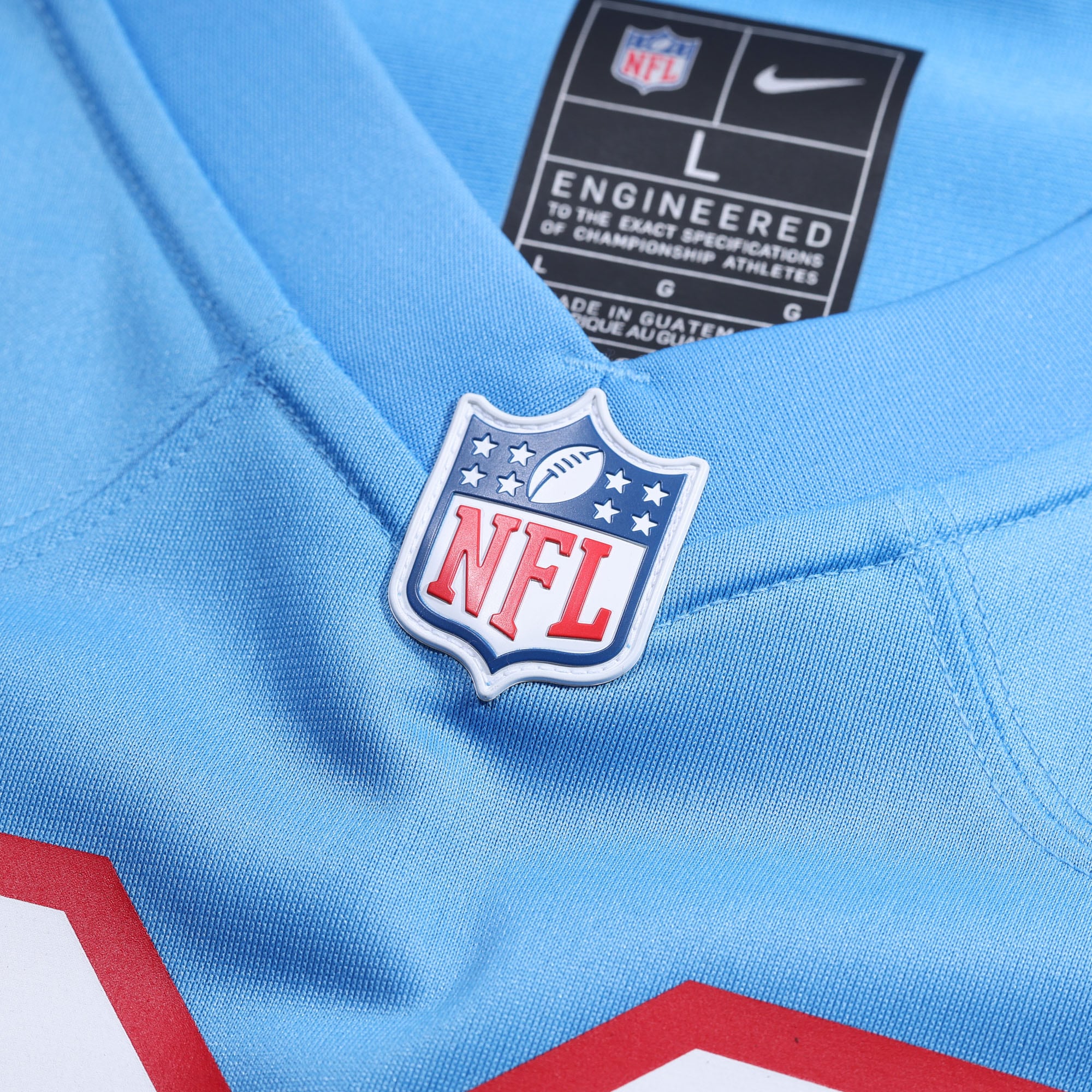 Tennessee Titans Earl Campbell Light Blue Oilers Throwback Retired Player Game NFL Jersey Men's