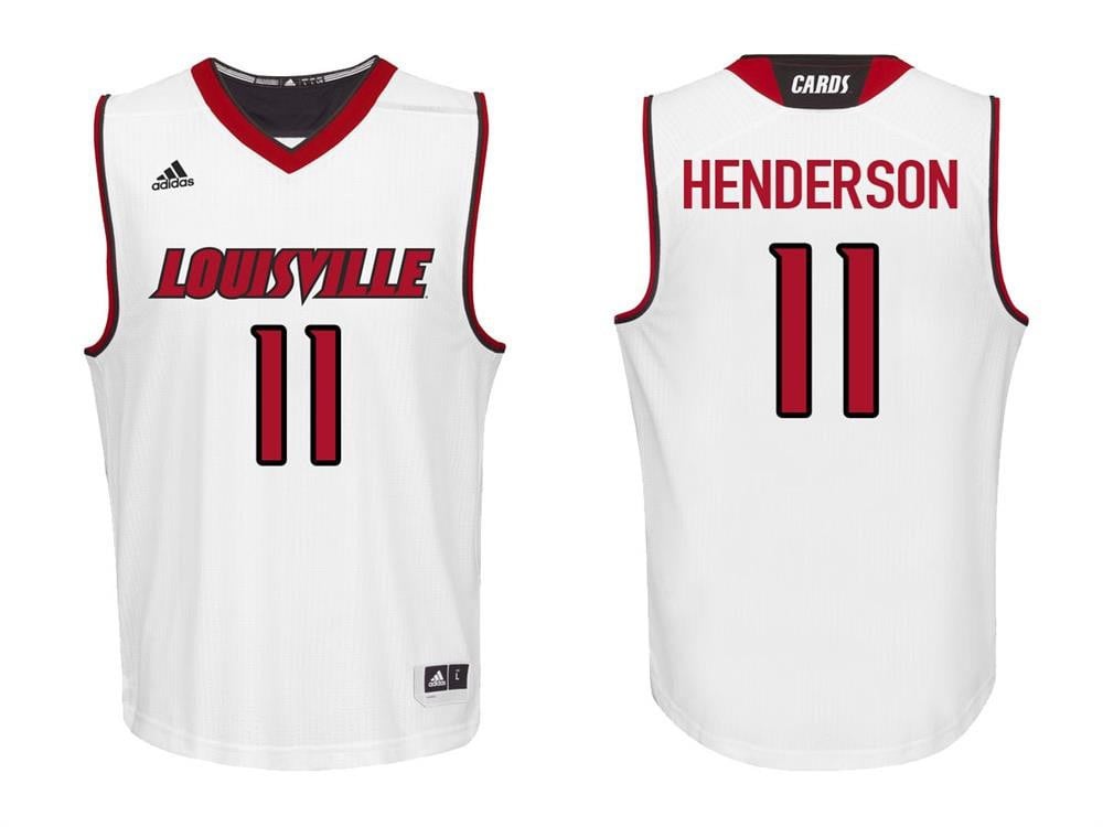 Jay Henderson 1 White College Louisville Cardinals NCAA Jersey Men's