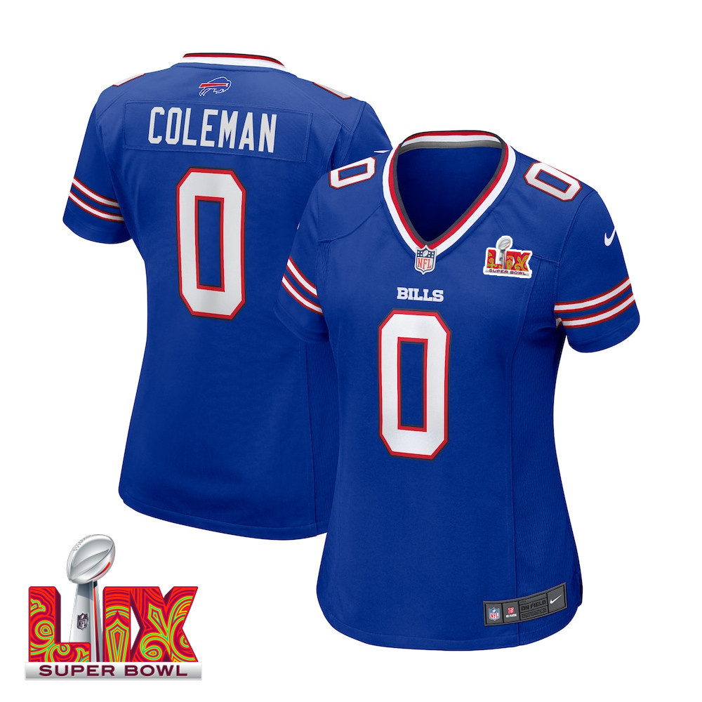 Keon Coleman #0 Buffalo Bills Super Bowl LIX Royal NFL Jersey Women's