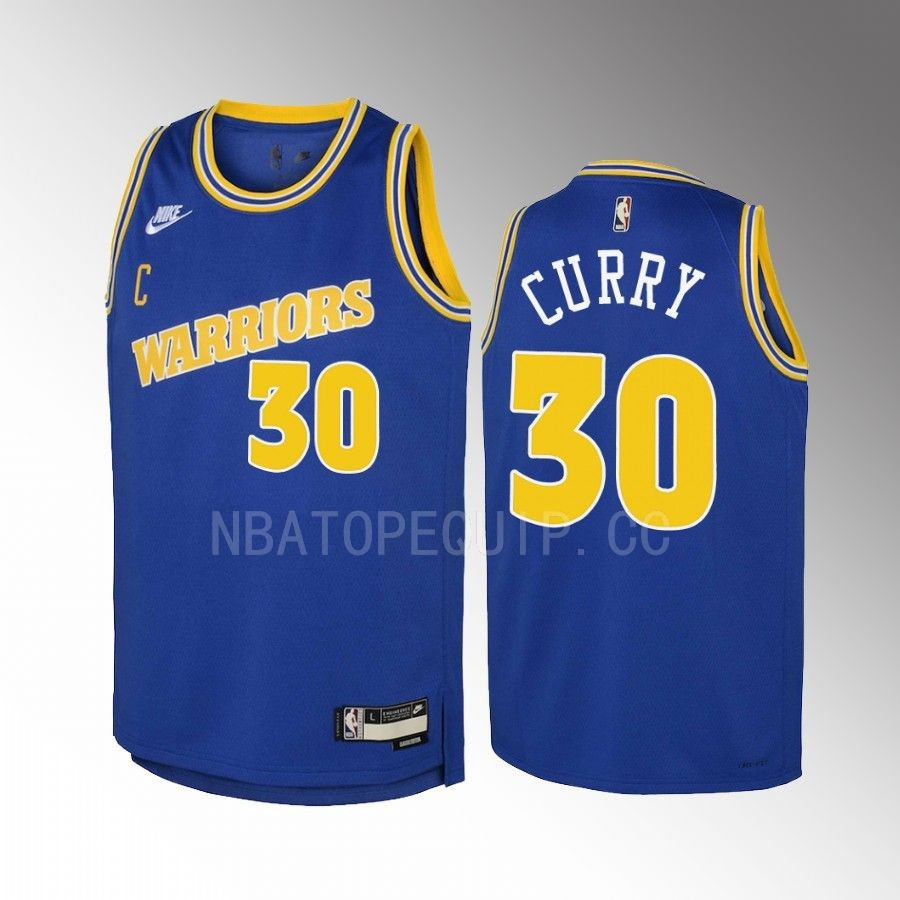 Golden State Warriors Stephen Curry 30 Classic Edition Blu Swingman NBA Jersey Youth