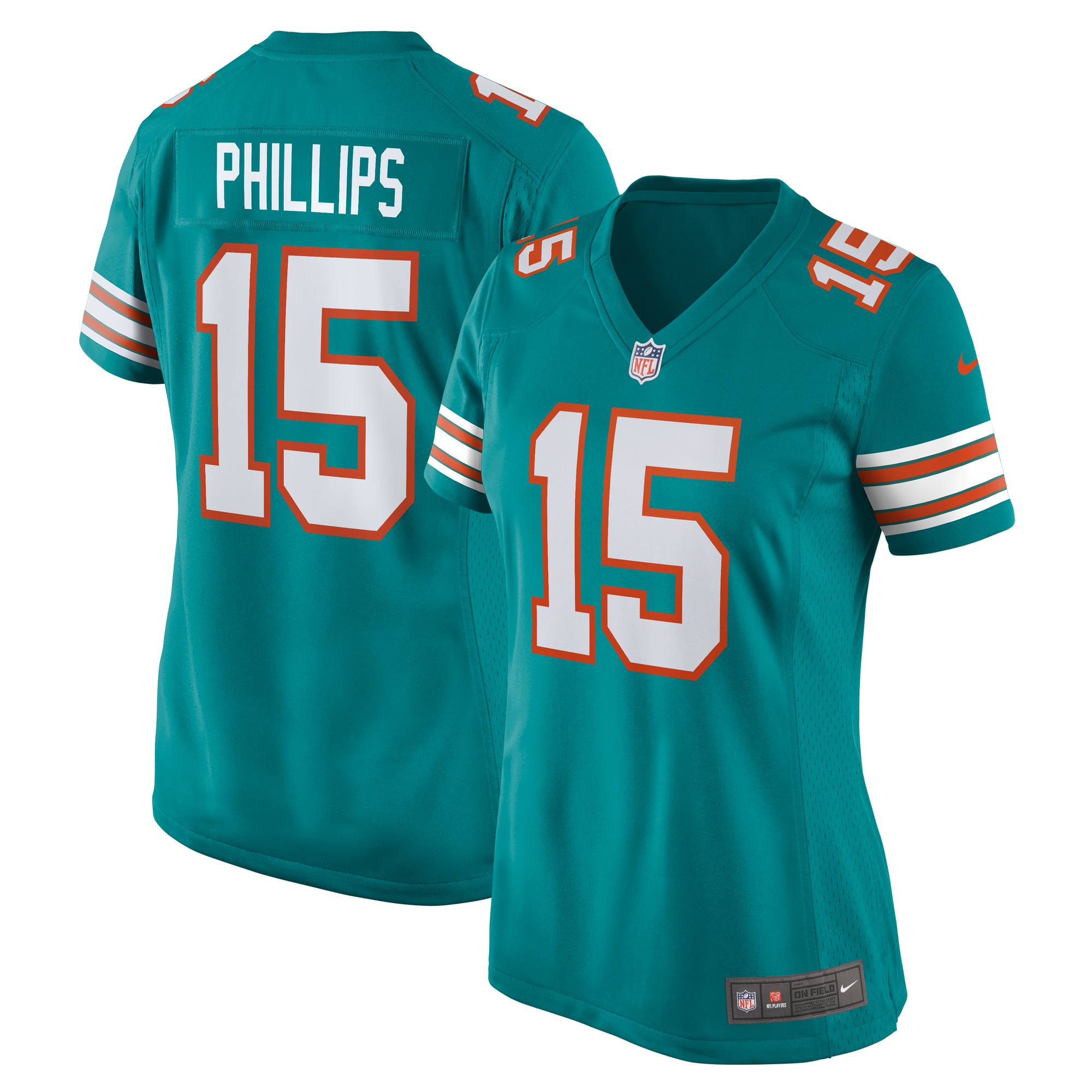 Miami Dolphins Jaelan Phillips Aqua Alternate Game NFL Jersey Women's
