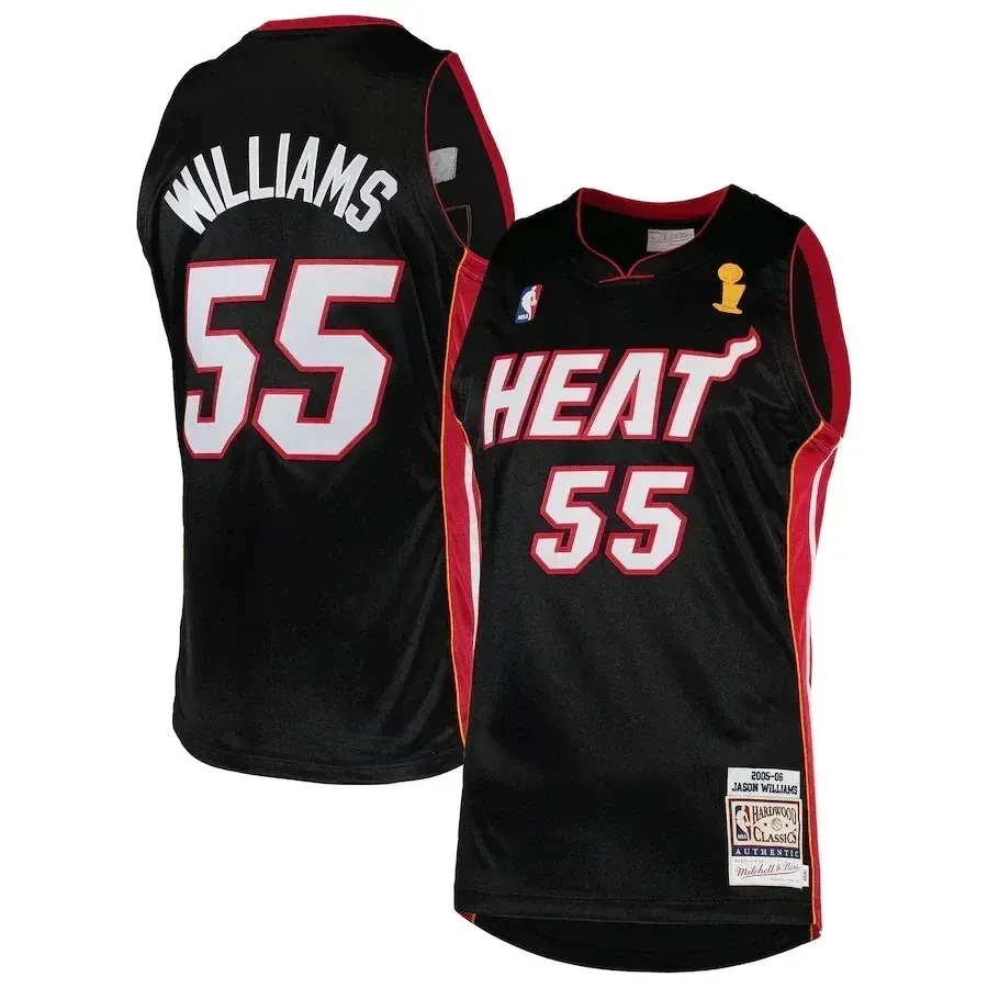 Jason Williams Miami Heat Mitchell Ness 2005-06 Hardwood Classics Black NBA Jersey Men's