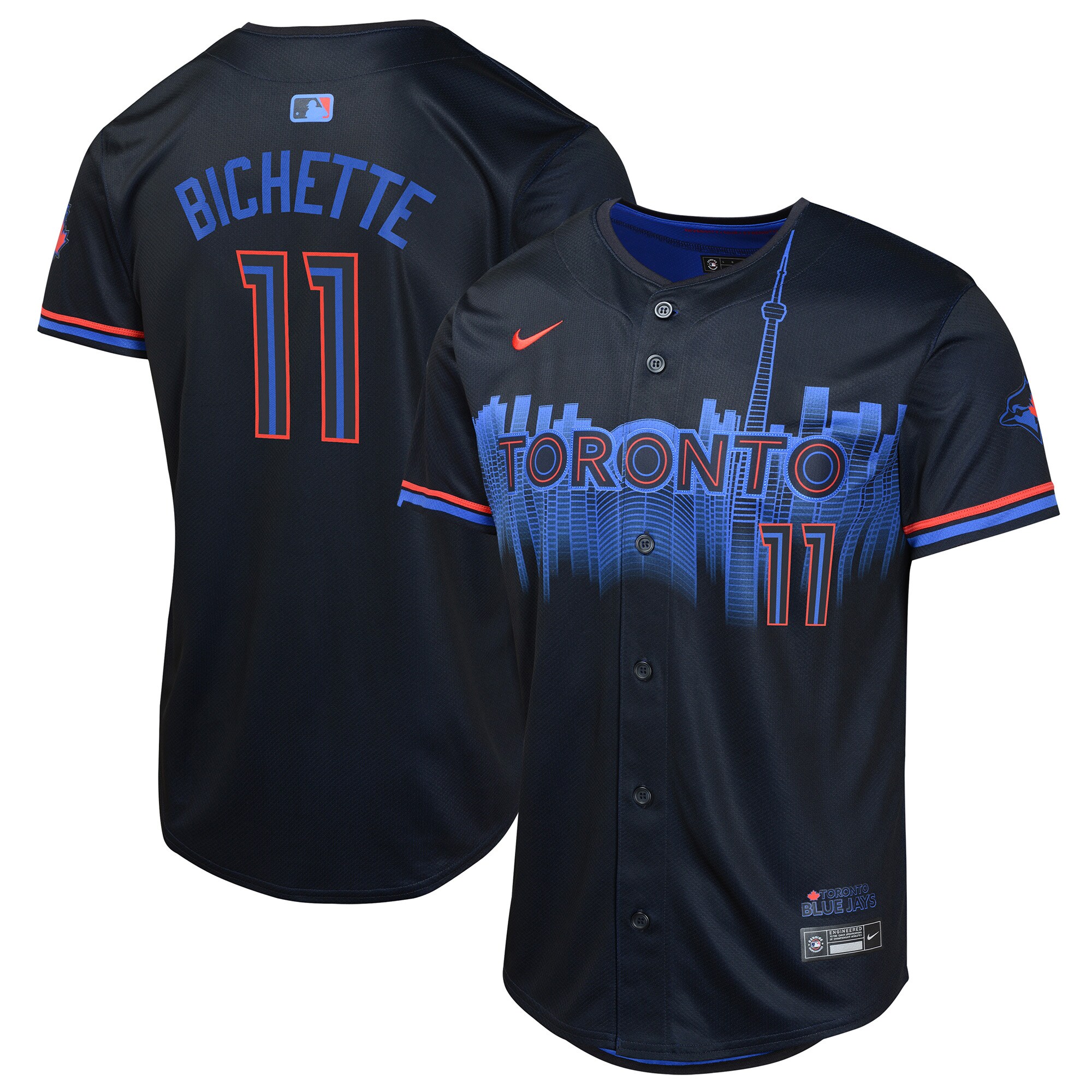 Toronto Blue Jays Bo Bichette Navy 2024 City Connect Limited Player MLB Jersey Youth