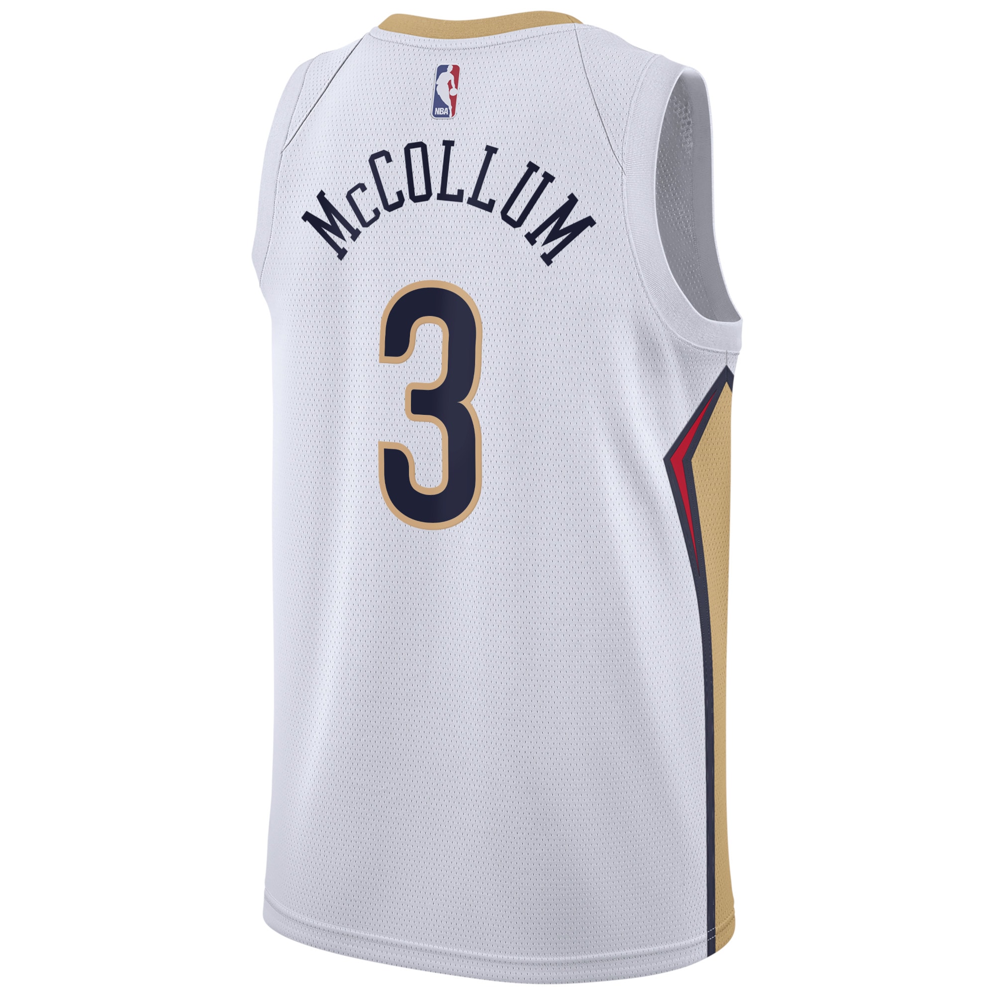 New Orleans Pelicans Association Edition Swingman White C.J. McCollu Unisex NBA Jersey Unisex