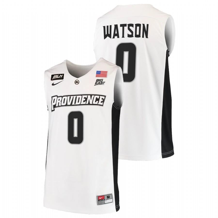Providence Friars Nate Watson 0 202 White College BLM NCAA Jersey Men's