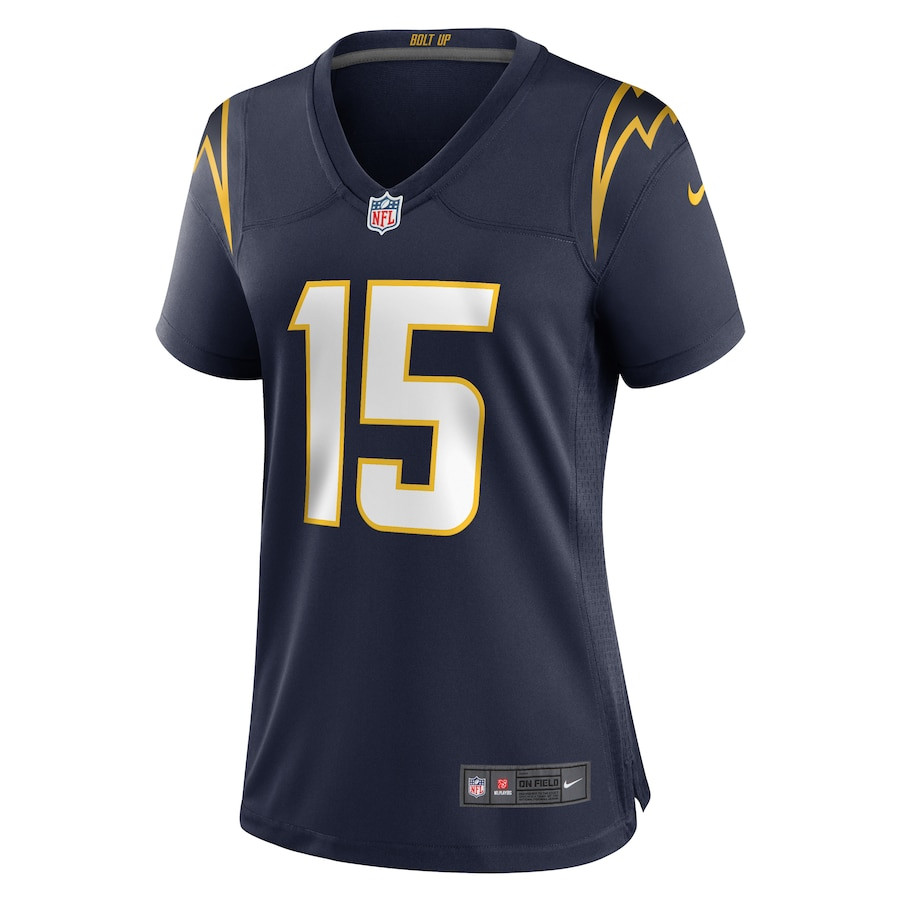 Ladd McConkey 15 Los Angeles Chargers Alternate Game Navy NFL Jersey Women's