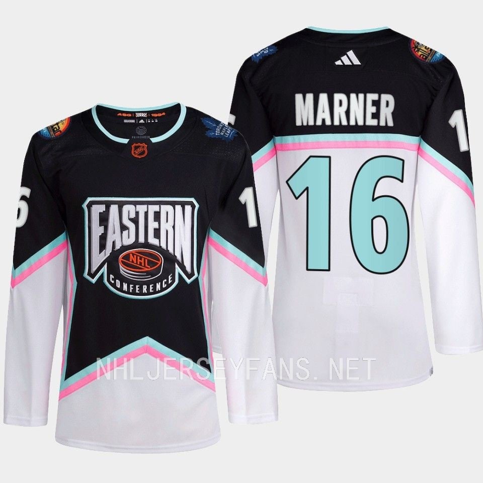 Mitch Marner 16 Maple Leafs 2023 All Star Eastern Conference Black NHL Jersey Men's