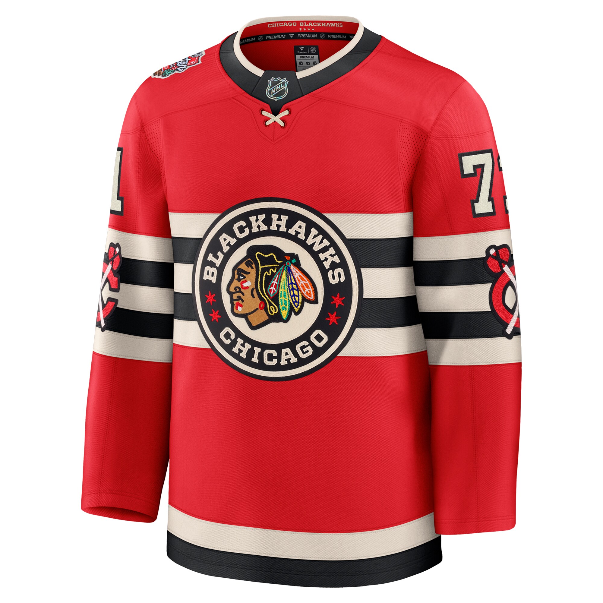 Chicago Blackhawks Taylor Hall Red 2025 Winter Classic Premium Player NHL Jersey Men's