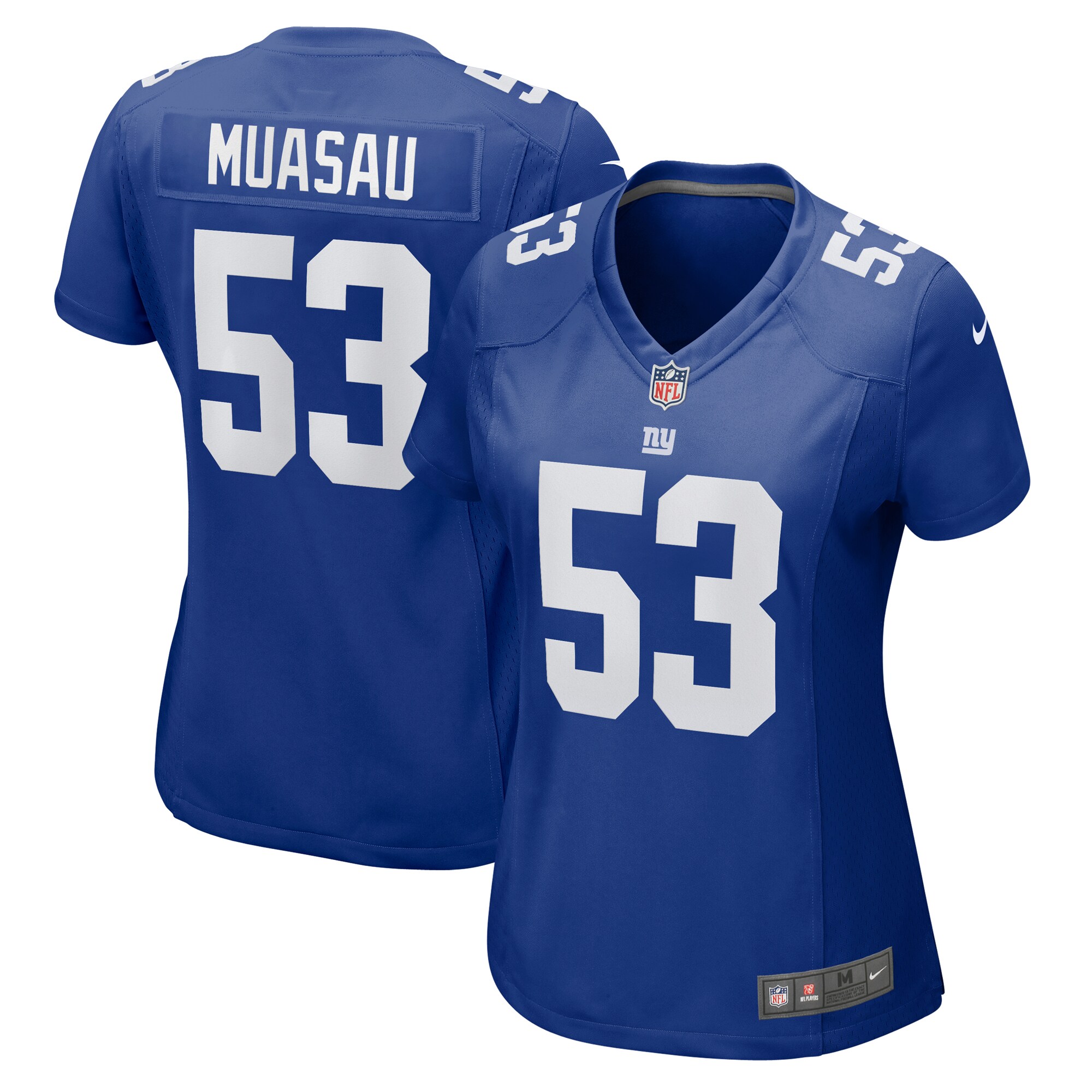 New York Giants Darius Muasau Royal Game NFL Jersey Women's