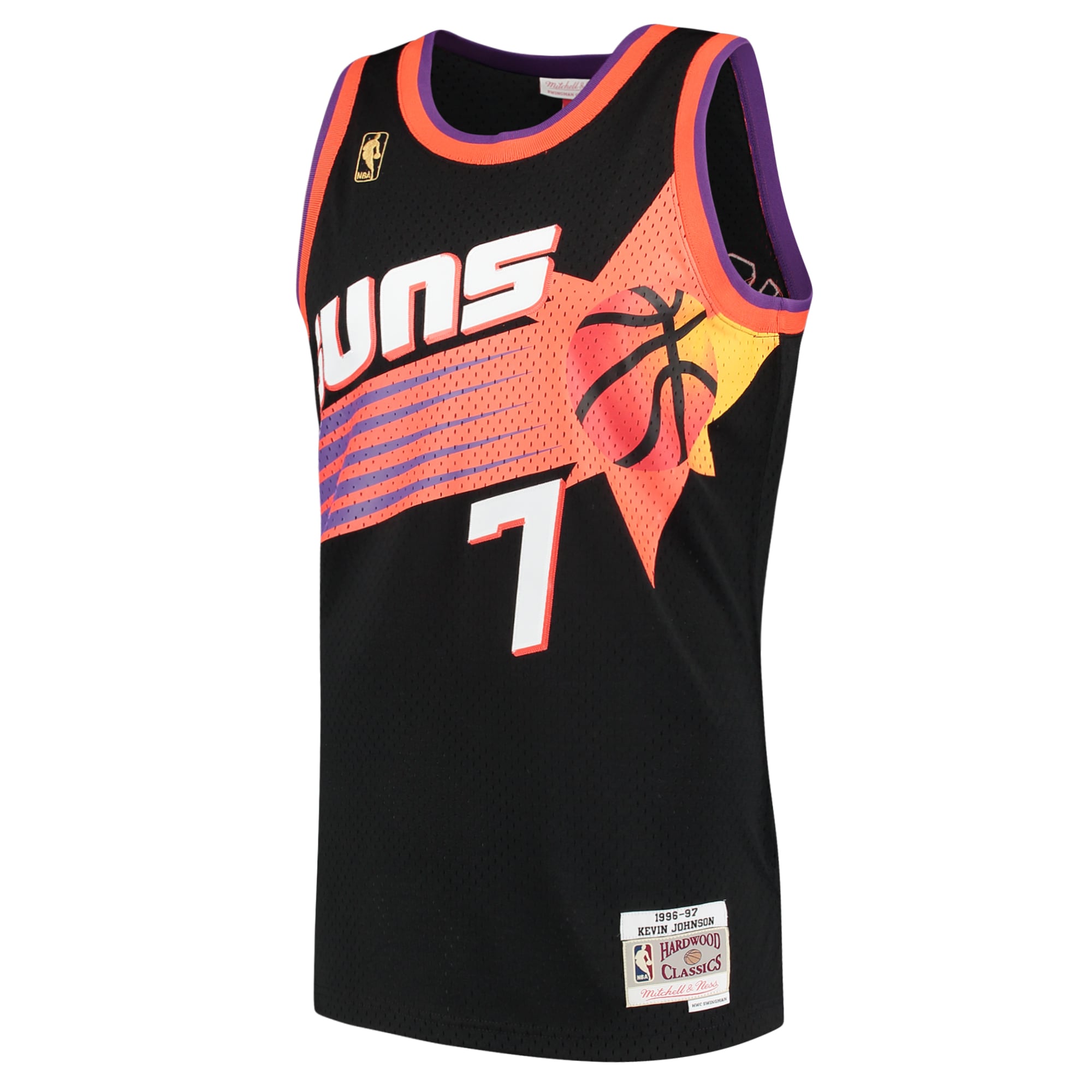 Mitchell Ness Kevin Johnson Black Phoenix Suns 1996-97 Hardwood Classics Swingman NBA Jersey Men's