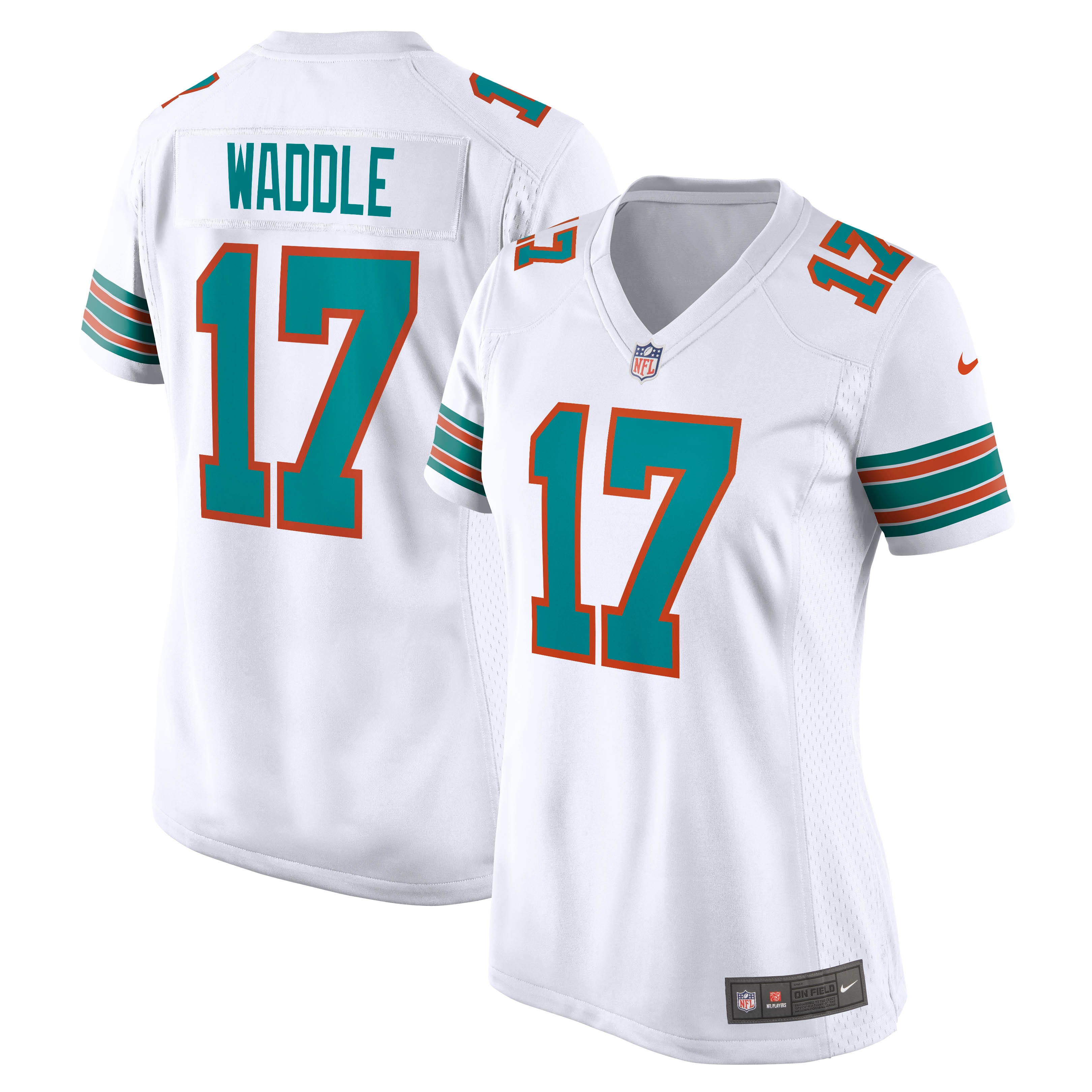 Miami Dolphins Jaylen Waddle White Game NFL Jersey Women's
