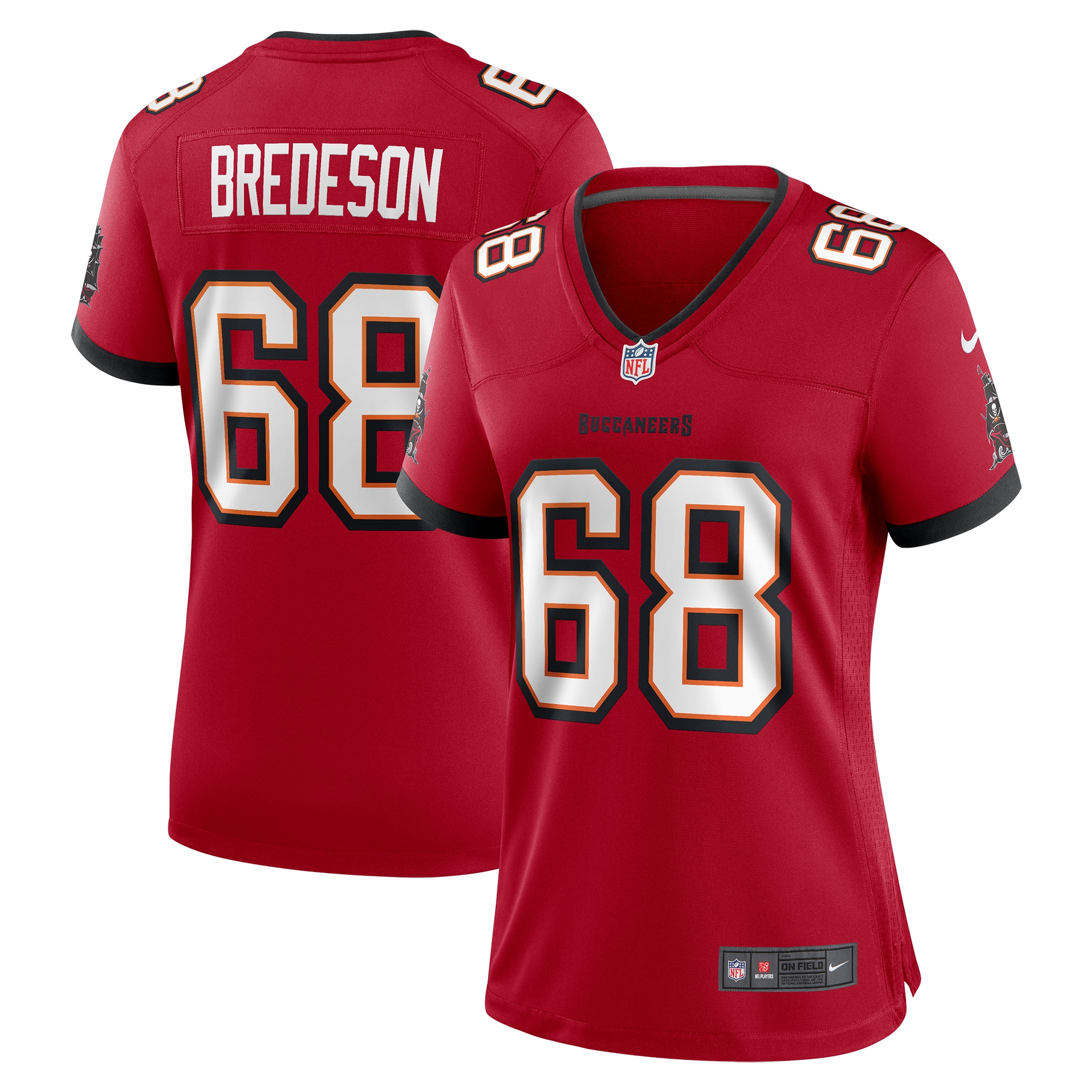 Tampa Bay Buccaneers Ben Bredeson Red Game NFL Jersey Women's