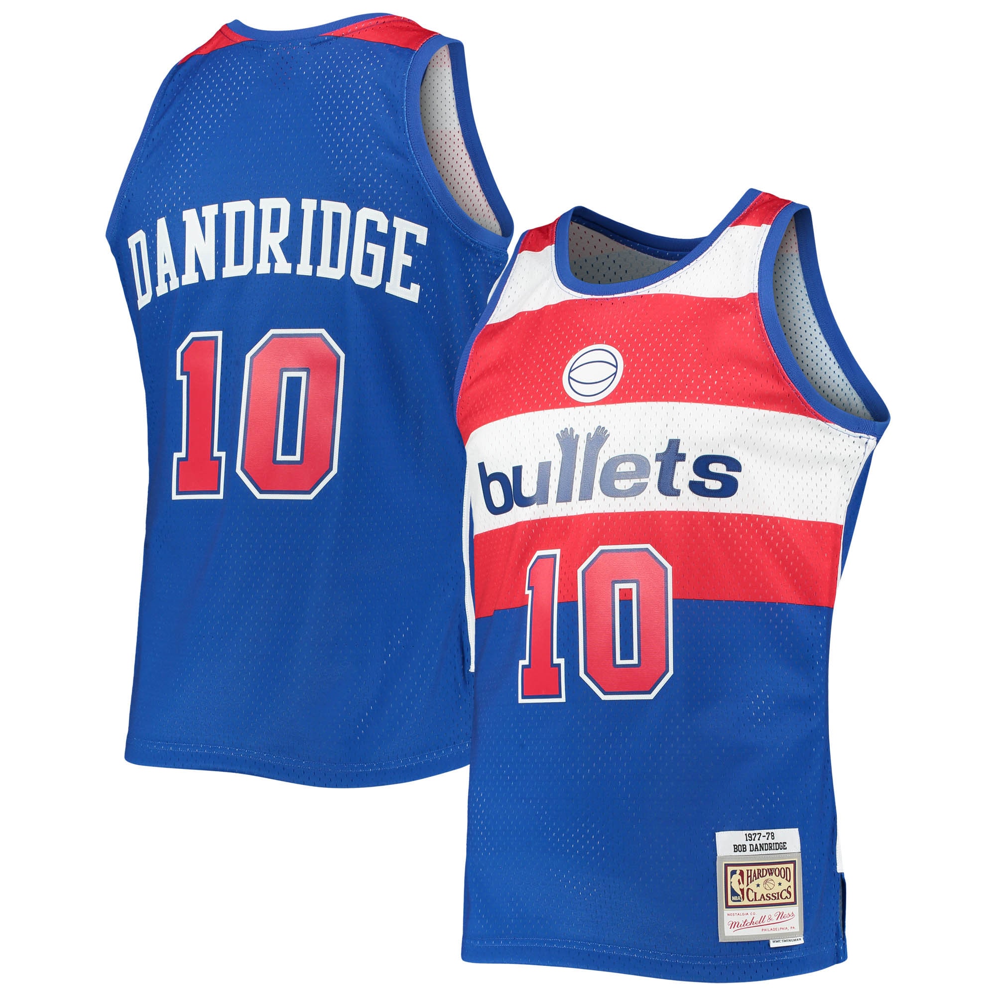 Mitchell Ness Bob Dandridge Blue Washington Bullets 1977/78 Hardwood Classics Swingman NBA Jersey Men's