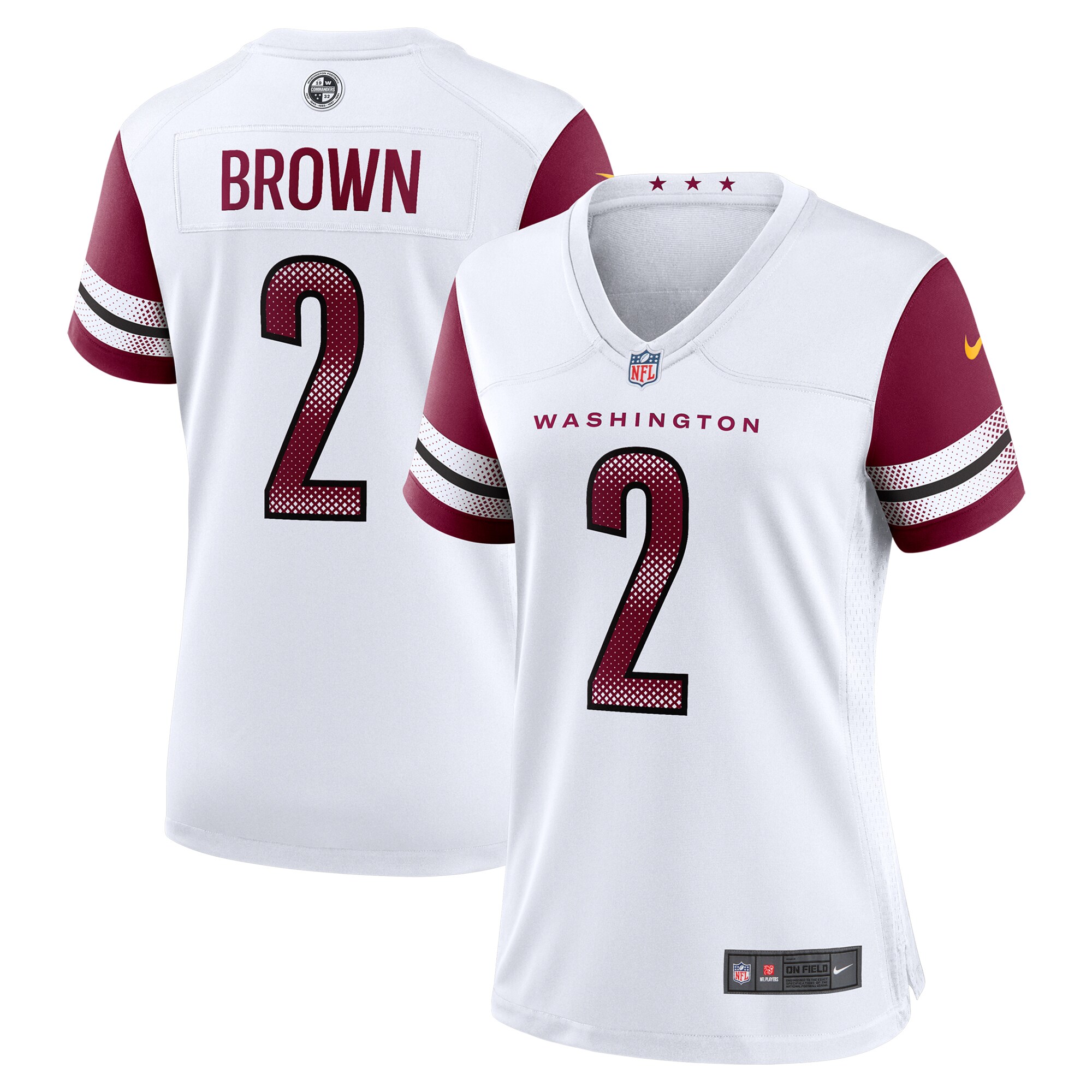 Washington Commanders Dyami Brown White Game NFL Jersey Women's