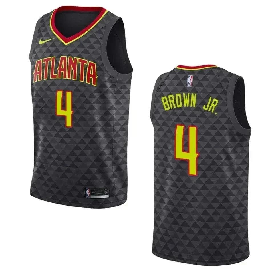 Atlanta Hawks 4 Charlie Brown Jr. Icon Swingman Black NBA Jersey Men's