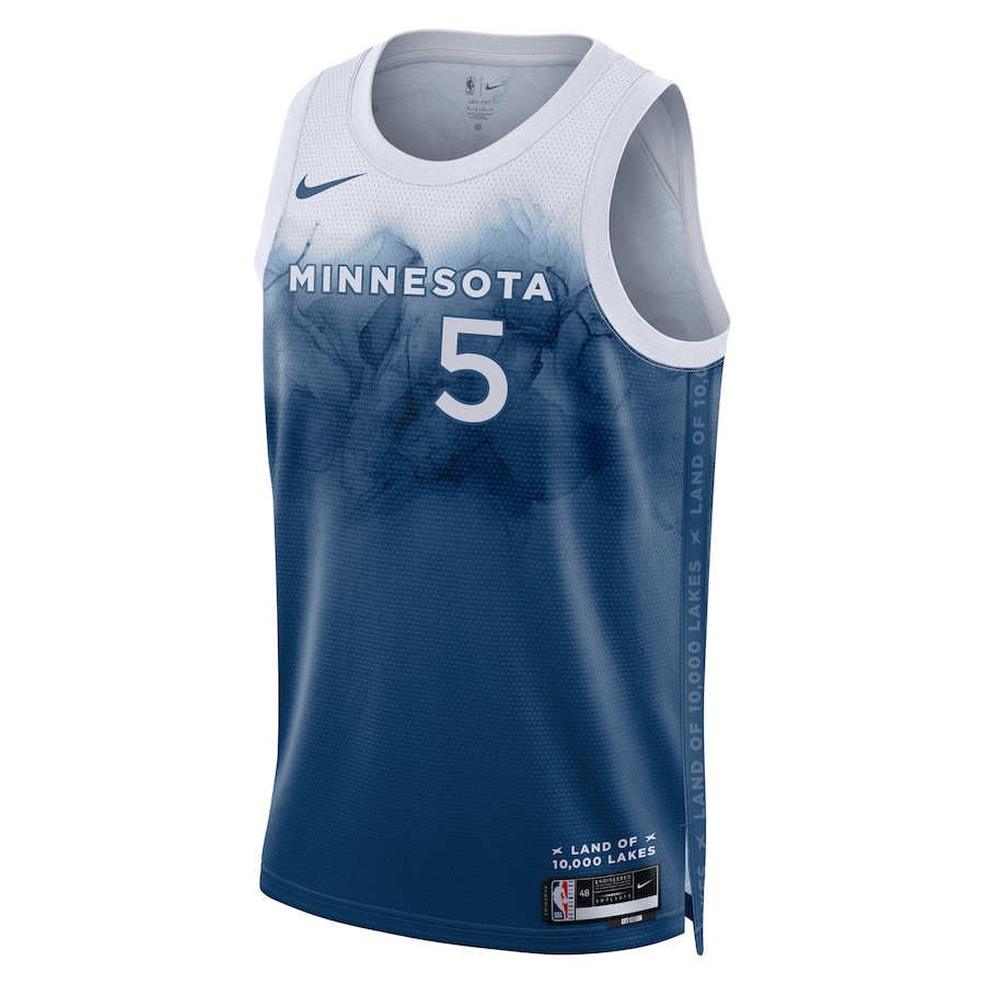 Anthony Edwards 5 Minnesota Timberwolves 2023/24 City Edition Swingman Blue NBA Jersey Men's