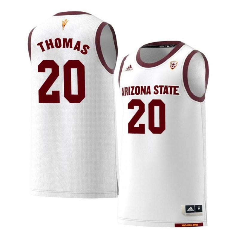 20 Khalid Thoma White Retro Arizona State Sun Devils NCAA Jersey Men's