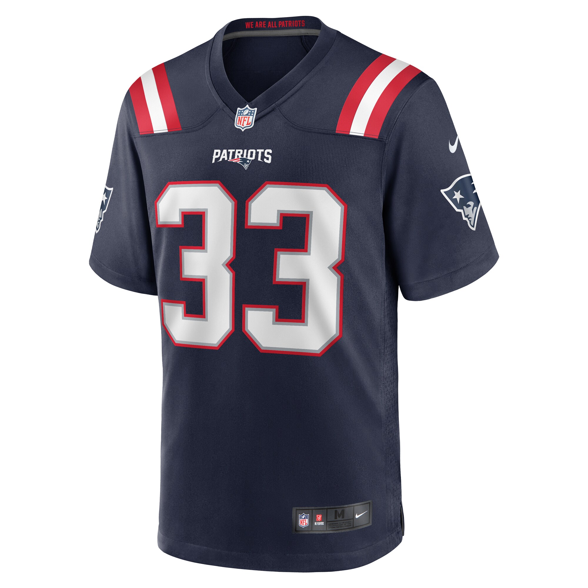 New England Patriots Anfernee Jennings Navy Team Game NFL Jersey Men's