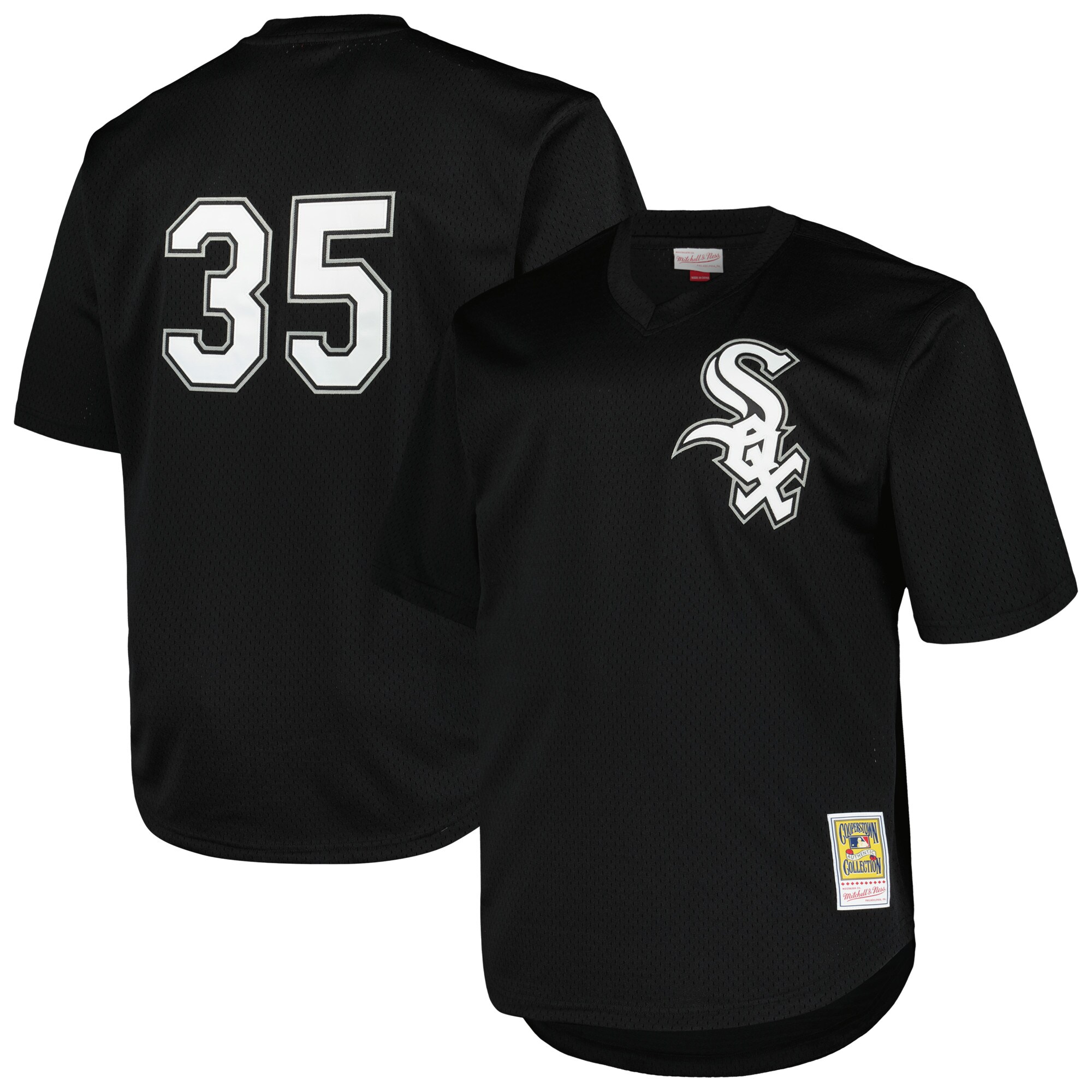 Chicago White Sox Frank Thomas Profile Black Big Tall Cooperstown Collection Mesh Batting Practice MLB Jersey Men's