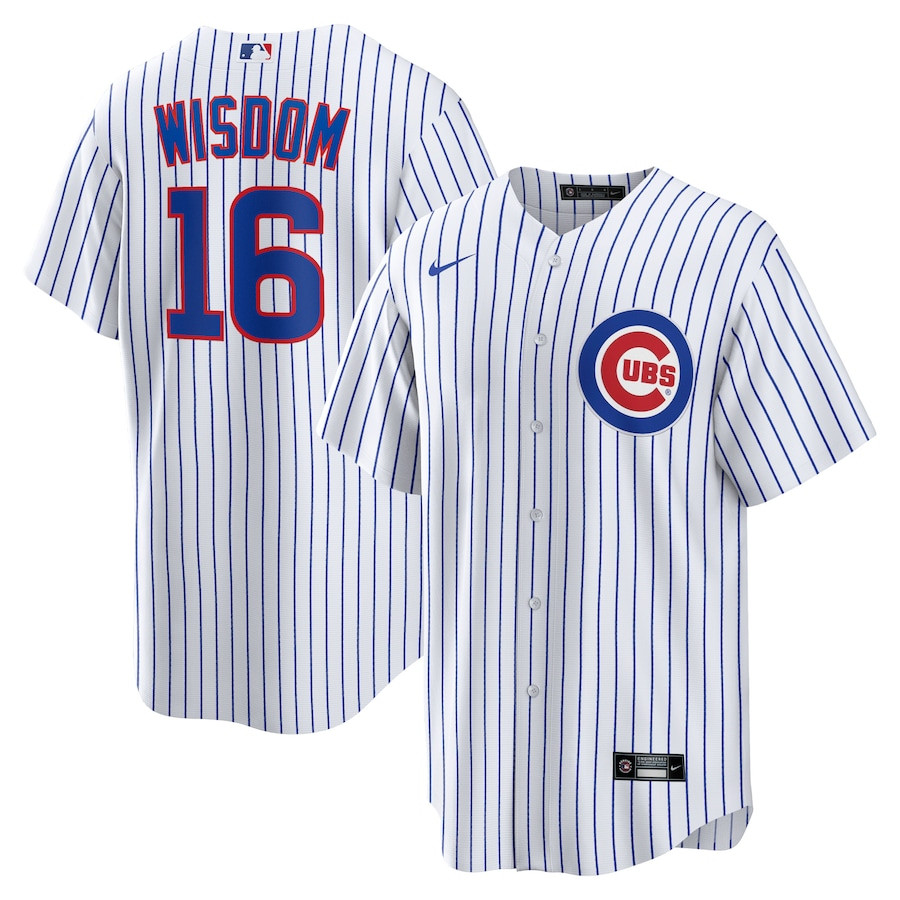 Patrick Wisdom 16 Chicago Cubs Home White MLB Jersey Men's