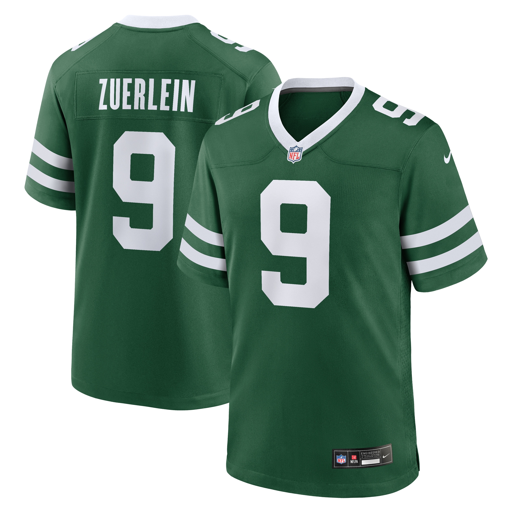 New York Jets Greg Zuerlein Legacy Green Team Game NFL Jersey Men's