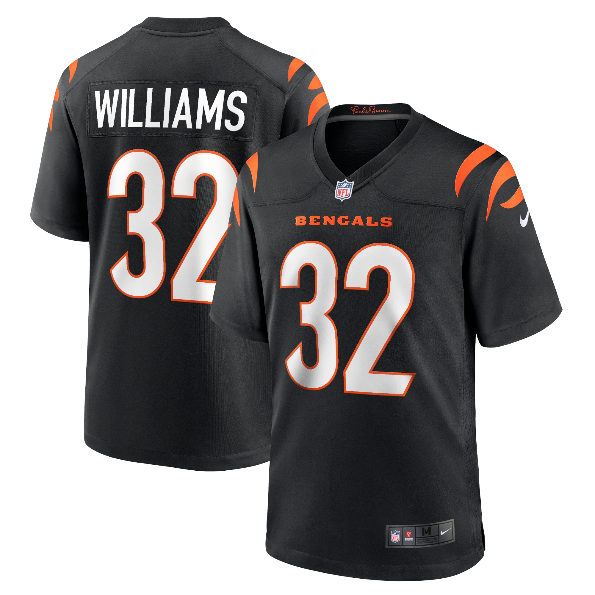 Cincinnati Bengals Trayveon Williams Black Game NFL Jersey Men's
