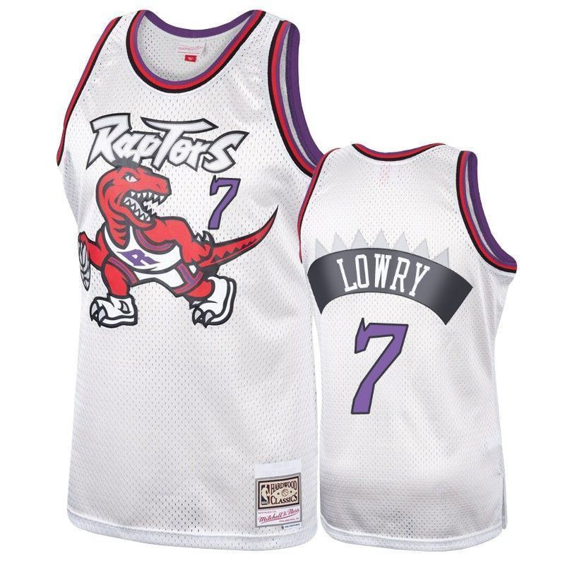 Toronto Raptors 7 Kyle Lowry Hardwood Classics Platinum NBA Jersey Men's