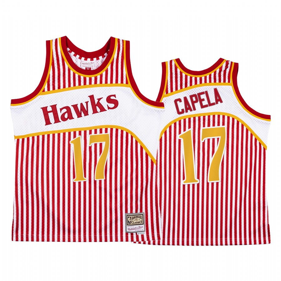 Clint Capela 17 Atlanta Hawks Independence Day Red Stars And Stripes NBA Jersey Men's