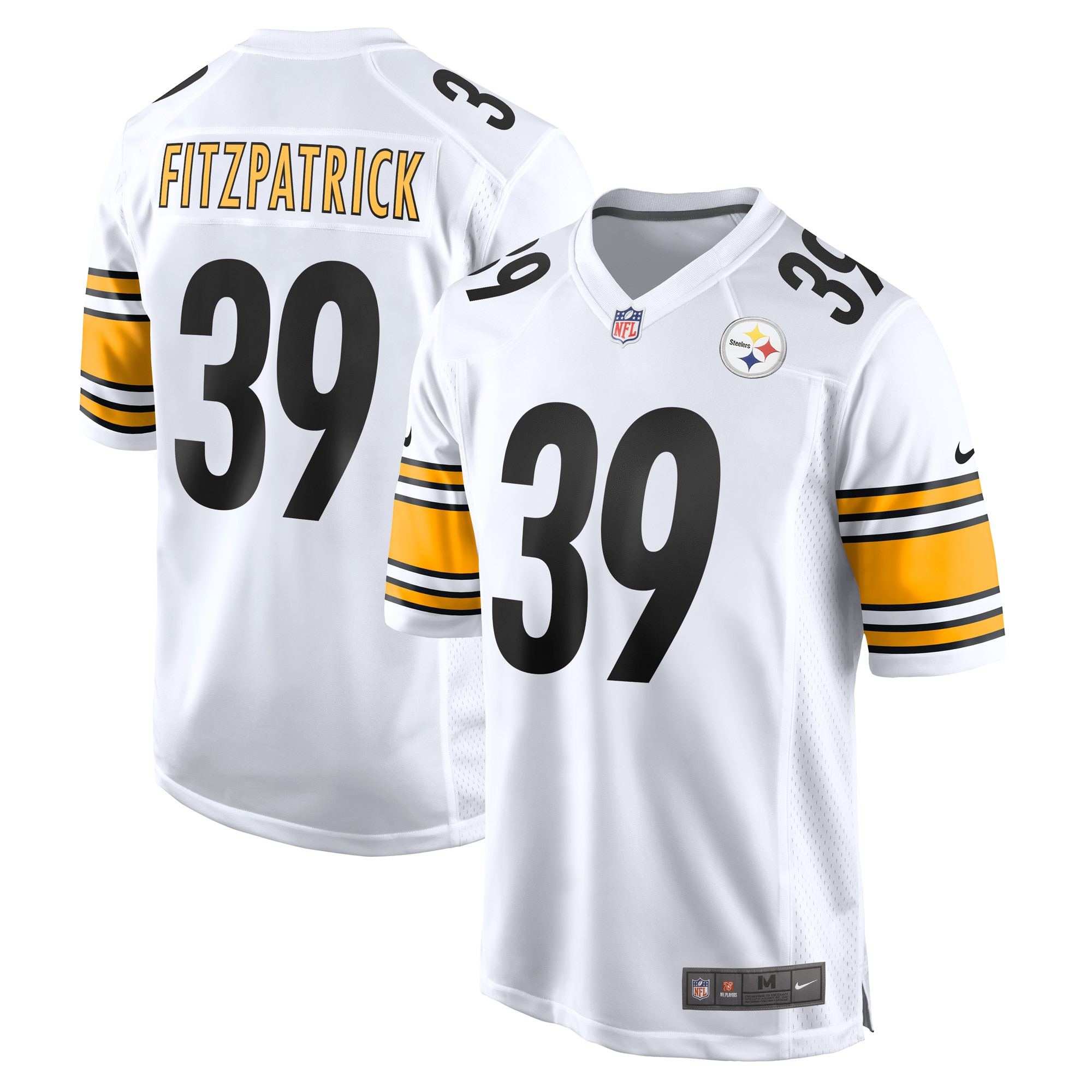 Pittsburgh Steelers Minkah Fitzpatrick White Game Player NFL Jersey Men's