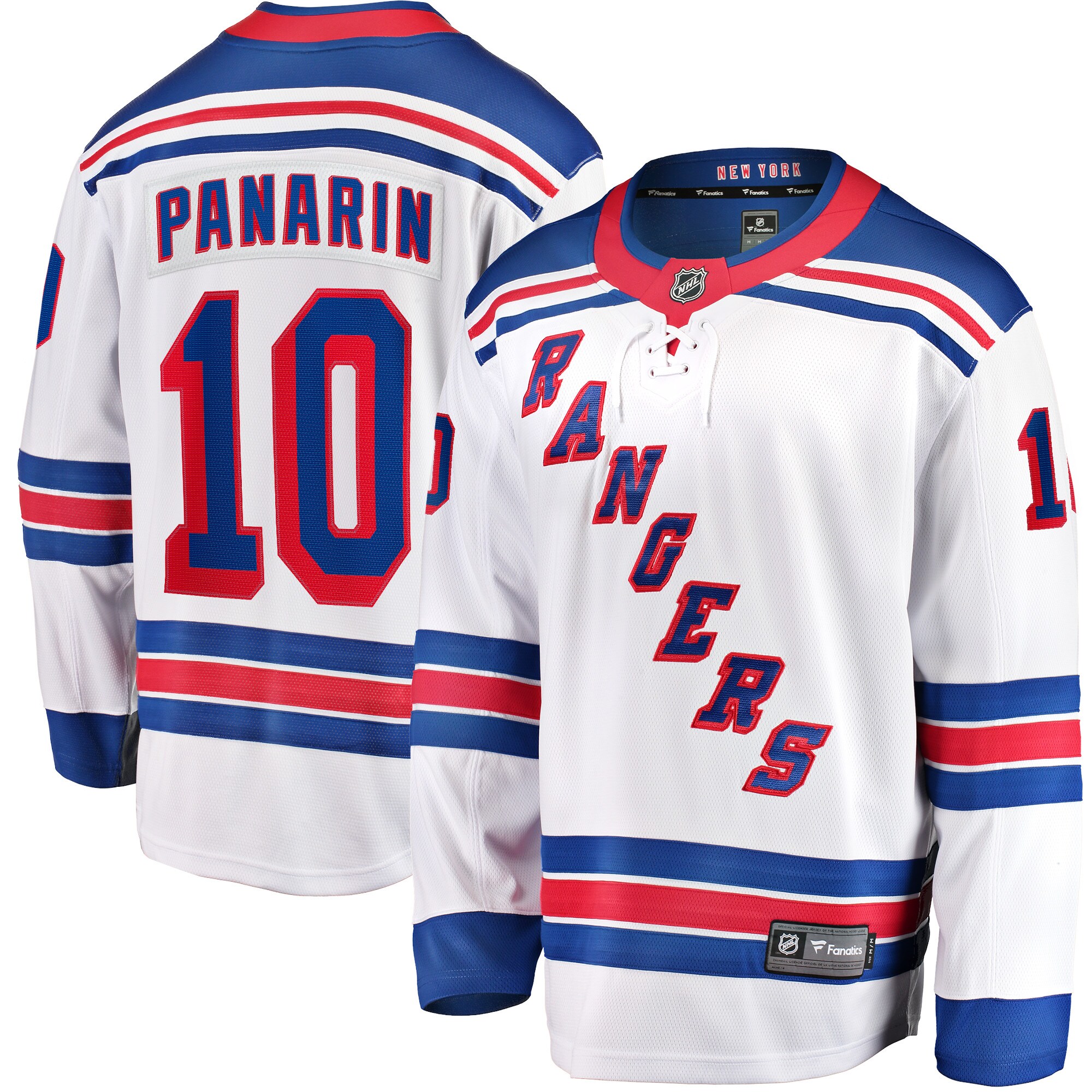 New York Rangers Artemi Panarin White Away Premier Breakaway Player NHL Jersey Men's