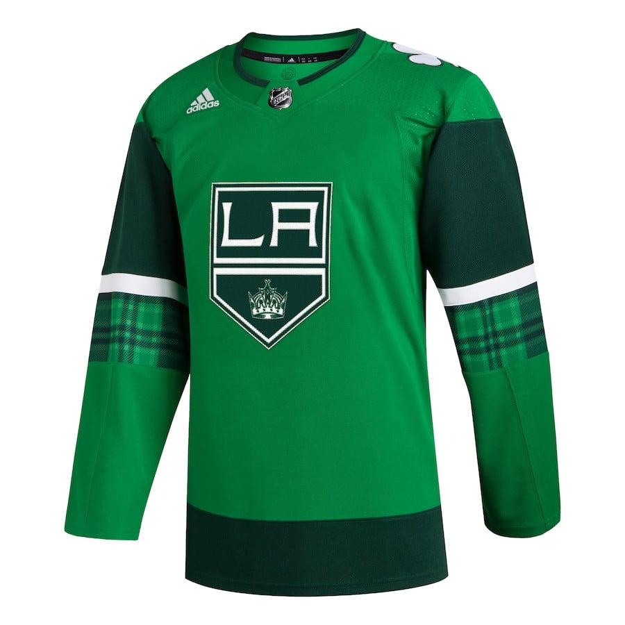 Los Angeles Kings 2023 St. Patrick's Day Primegreen Kelly Green NHL Jersey Men's