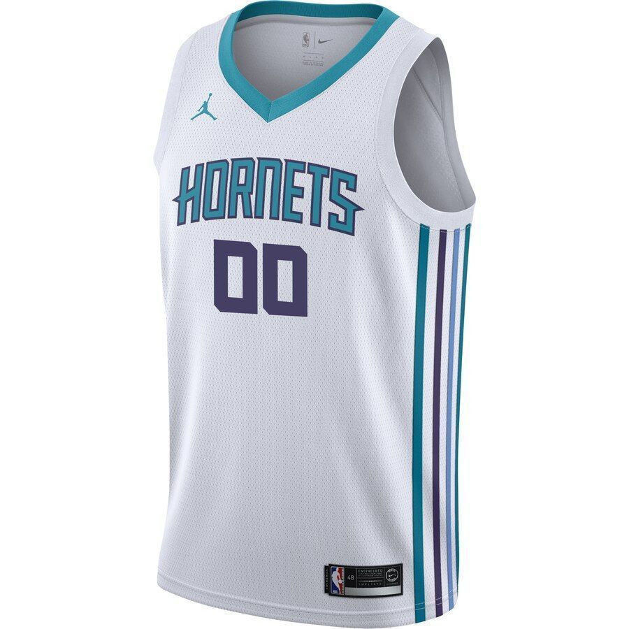 Charlotte Hornets Custom Swingman White Association Edition NBA Jersey Men's