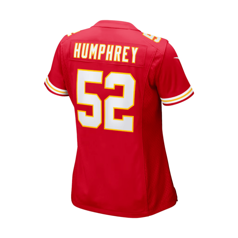Creed Humphrey 52 Kansas City Chiefs 2025 Pro Bowl Patch Game Red NFL Jersey Women's