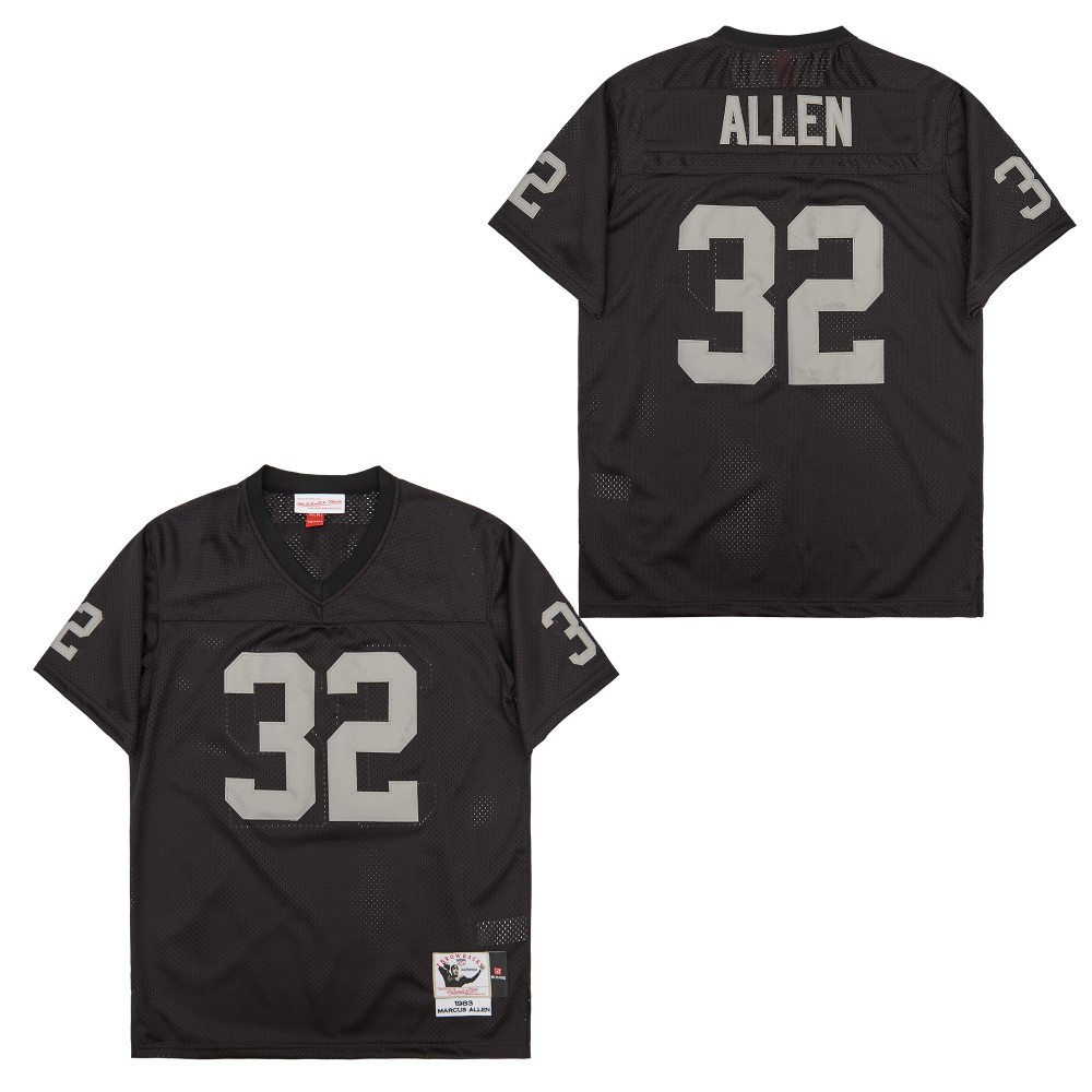 Marcus Allen 32 Las Vegas Raiders Throwback Black NFL Jersey Men's
