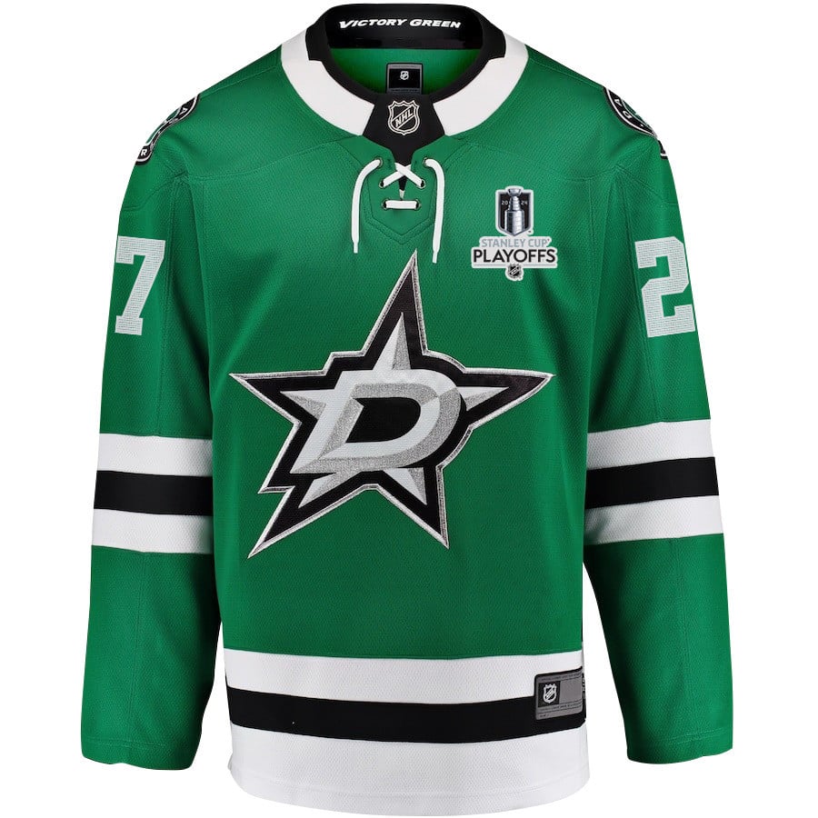 Mason Marchment 27 Dallas Stars 2024 Playoffs Patch Home Green NHL Jersey Men's