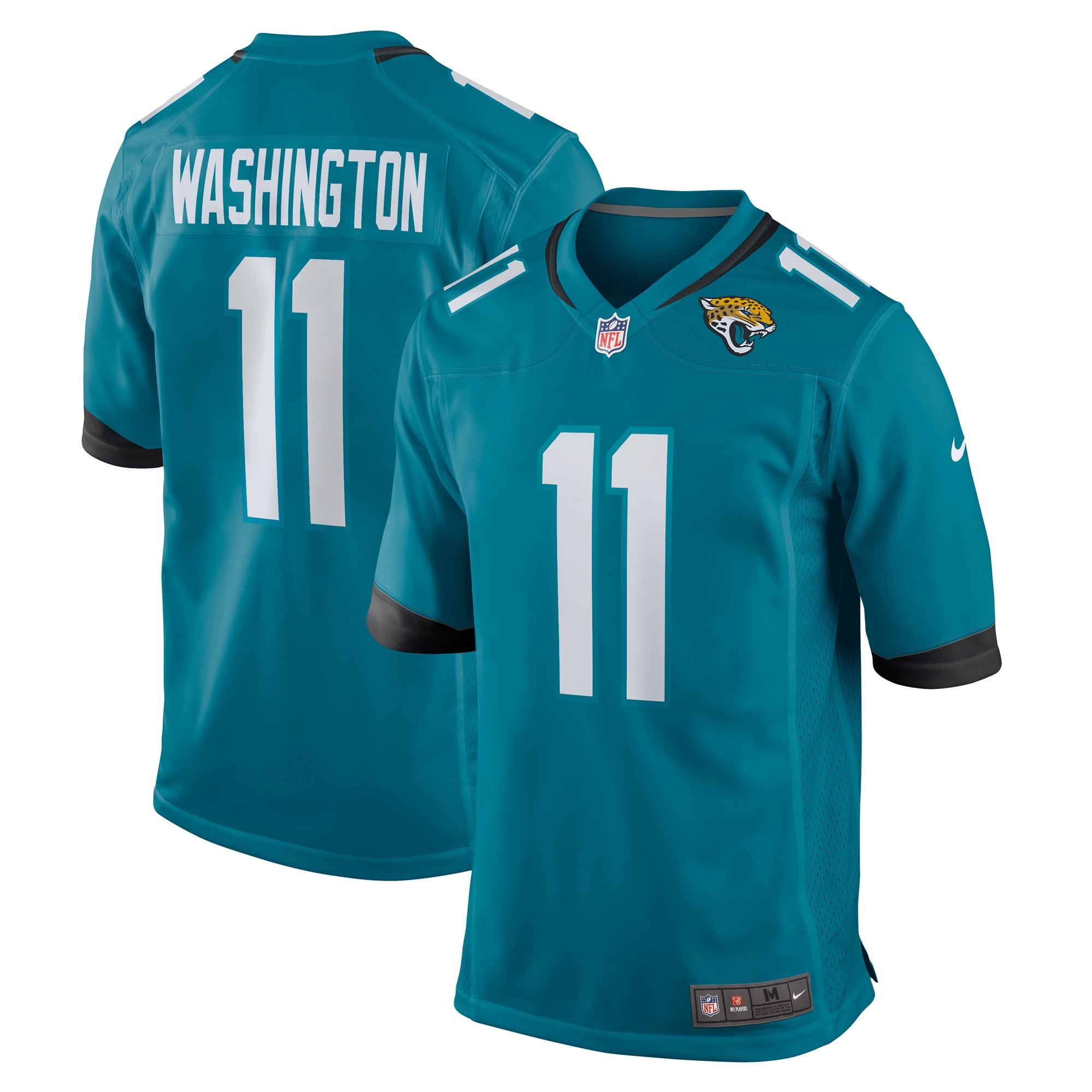 Jacksonville Jaguars Parker Washington Teal Team Game NFL Jersey Men's