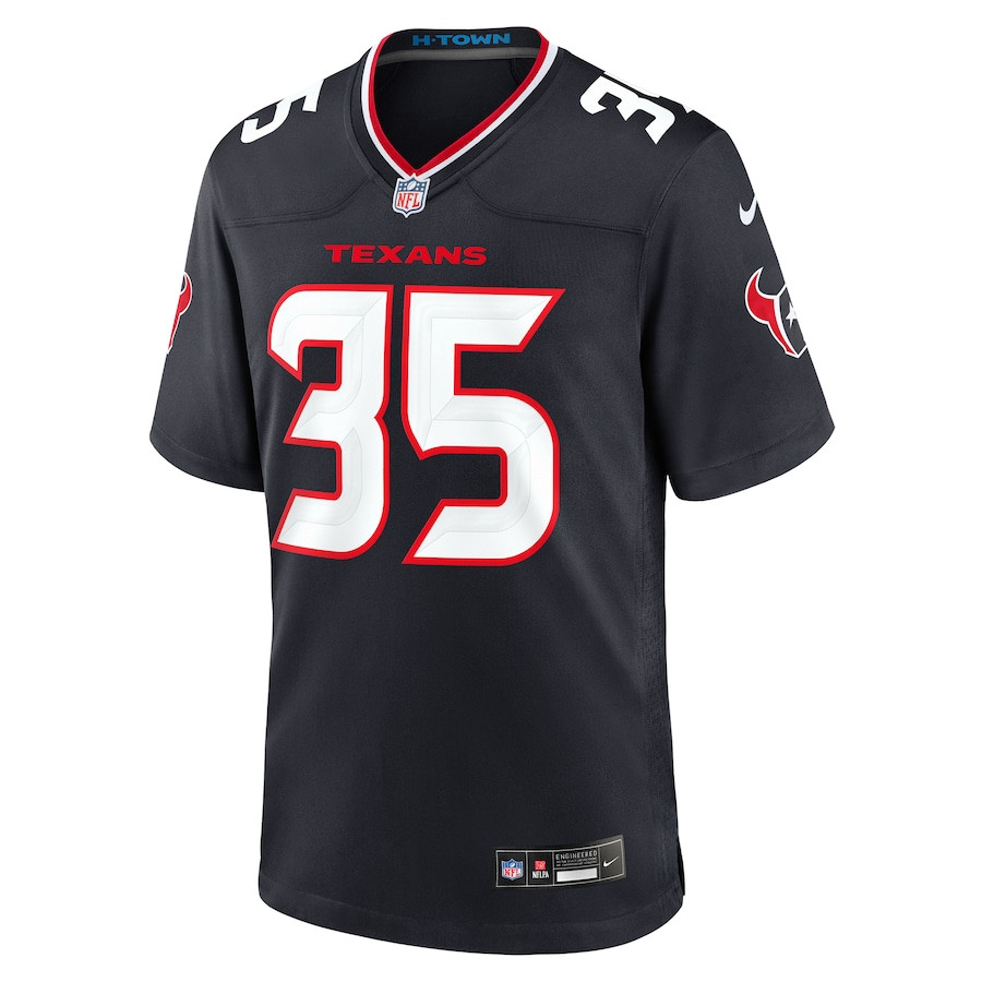 Jake Hansen 35 Houston Texans Team Game Navy NFL Jersey Men's