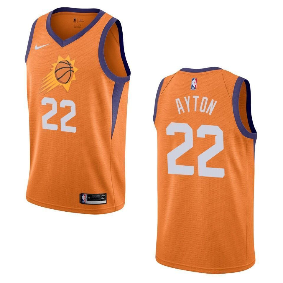 Phoenix Suns 22 Deandre Ayton Statement Swingman Orange NBA Jersey Men's