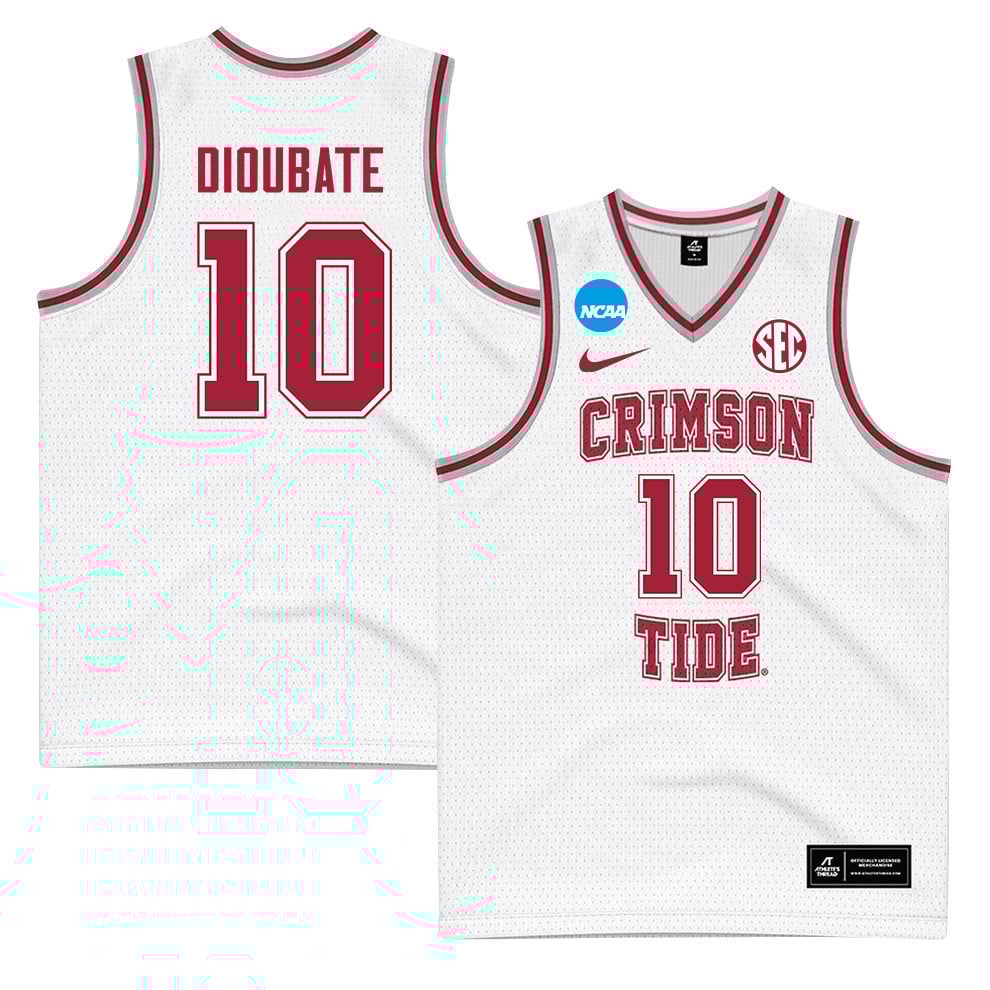 Mouhamed Dioubate 10 Alabama Crimson Tide 2024 White Unisex NCAA Jersey Unisex